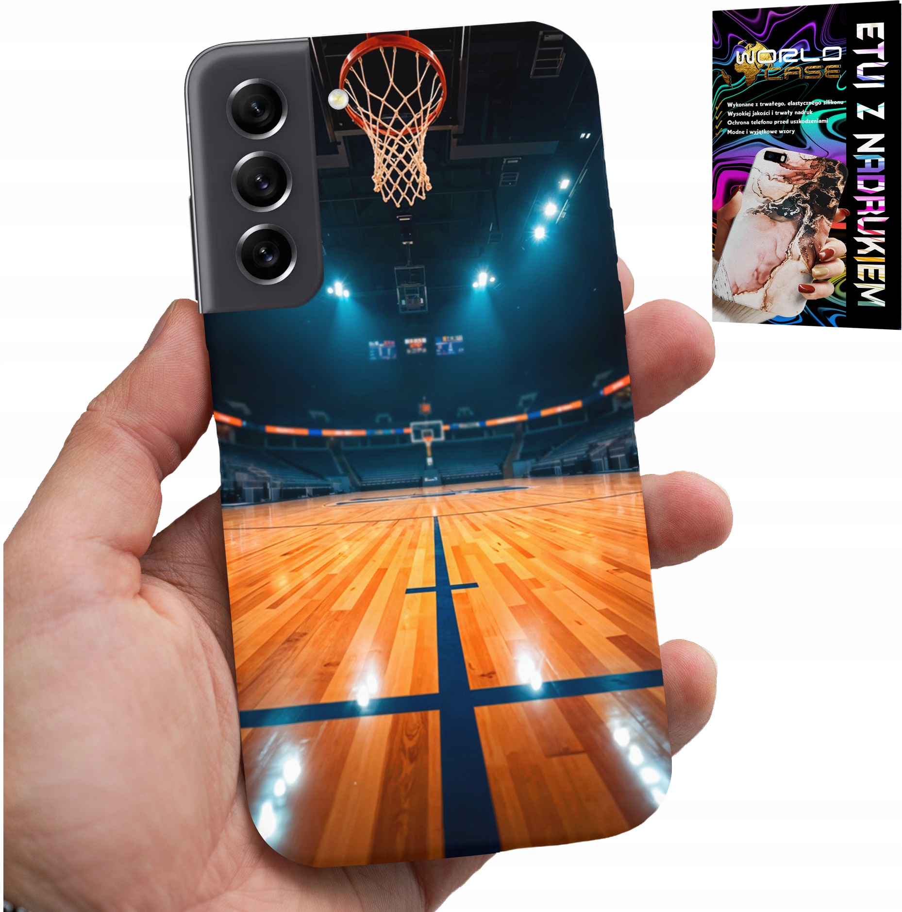 ETUI DO SAMSUNG GALAXY S21 - KOSZYKÓWKA NBA BOISKO, KOSZ FAN WZORY