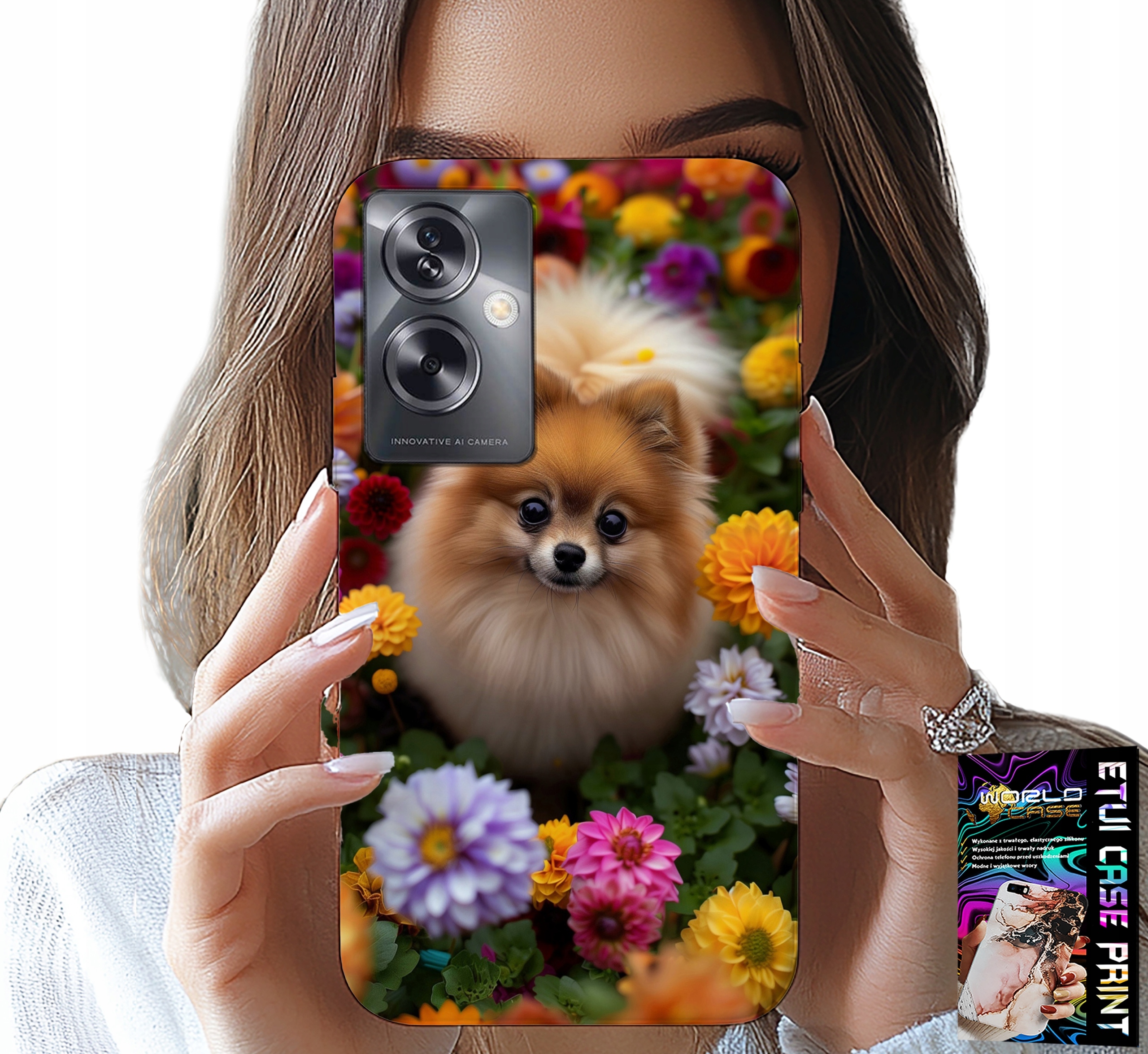 ETUI DO OPPO A79 5G - SŁODKI PIESEK, POMERANIAN CASE + FOLIA