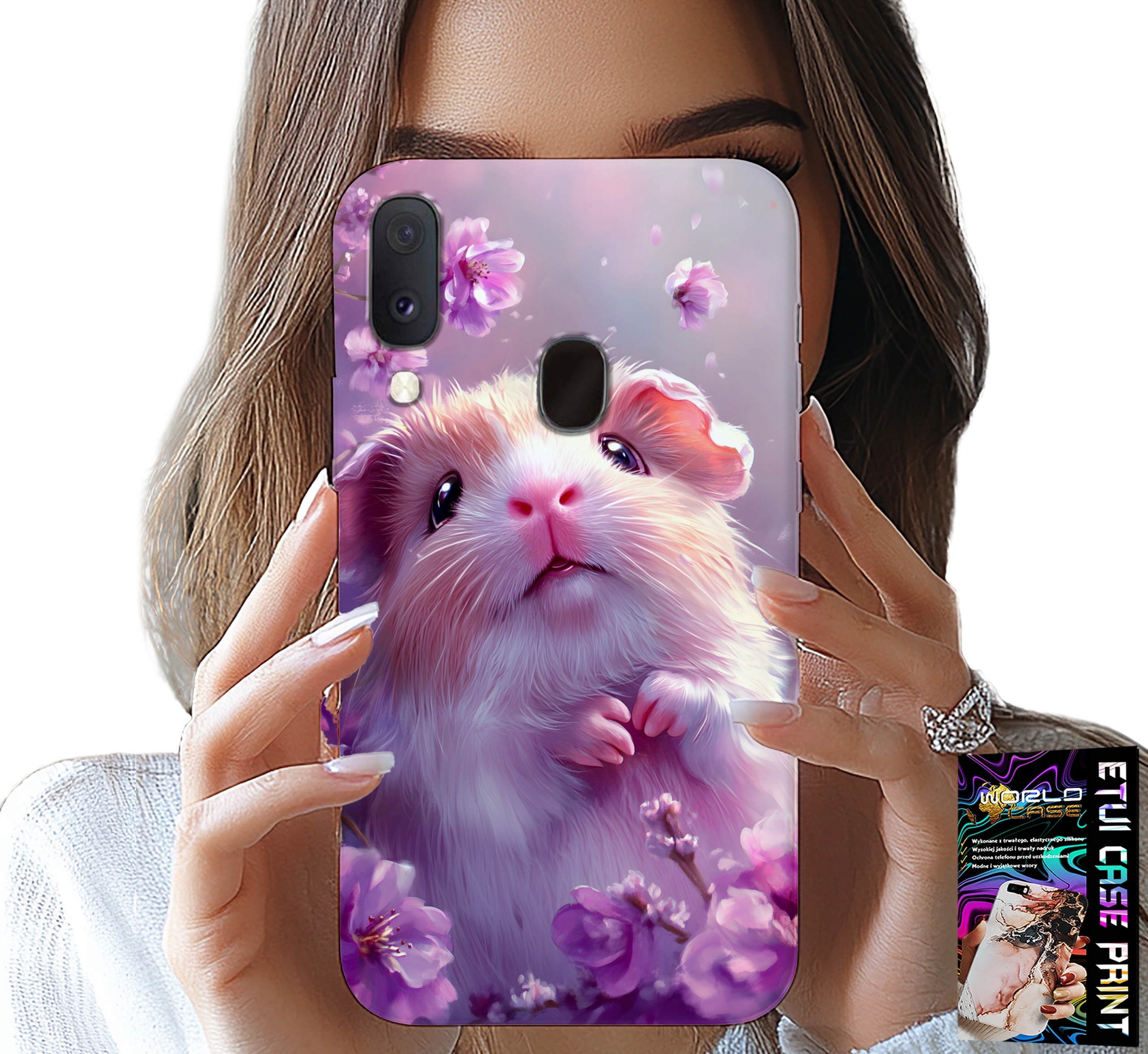 ETUI DO SAMSUNG GALAXY A40 - SŁODKI CHOMIK, GRYZONIE WZORY DLA DZIECI
