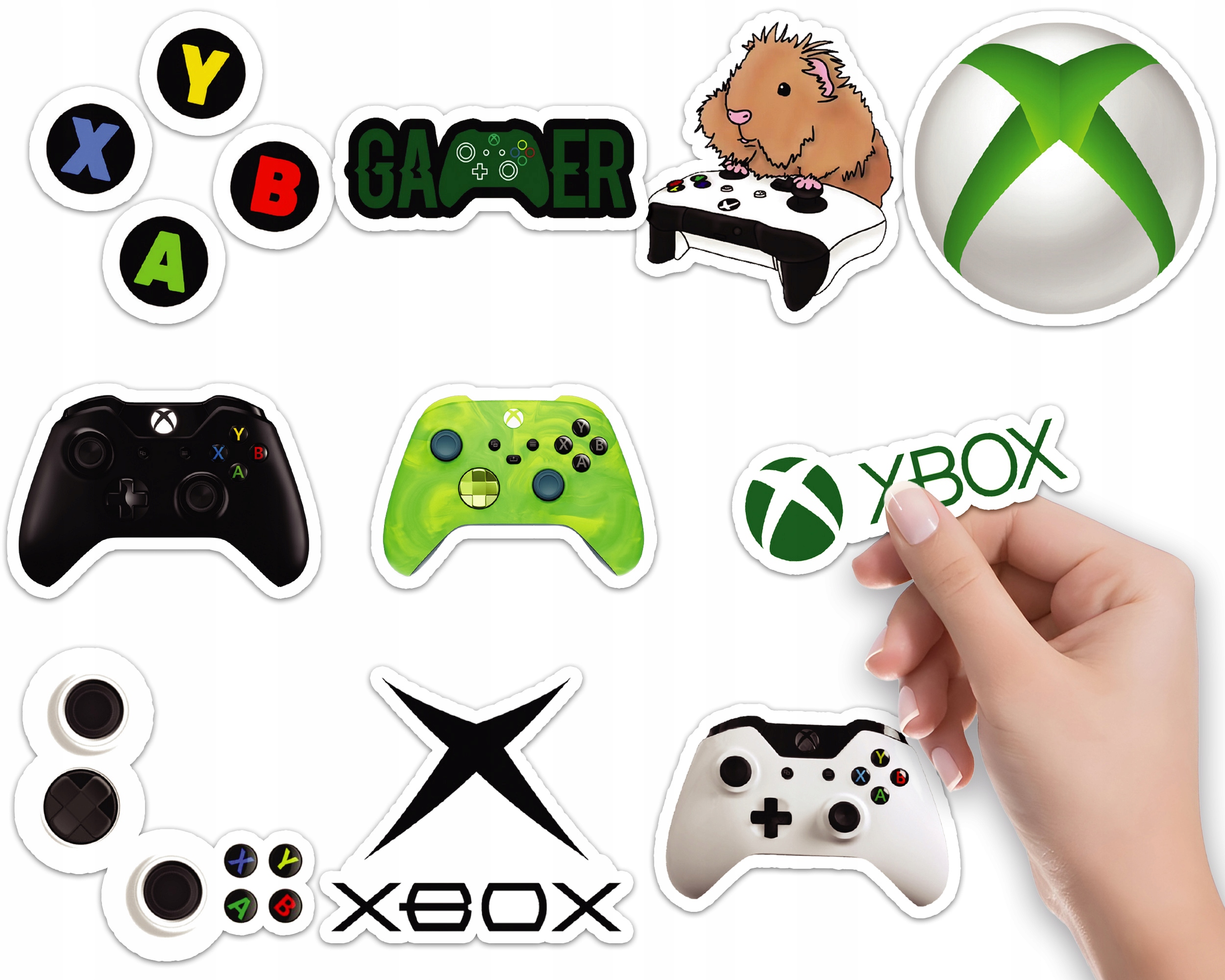 NAKLEJKI NA ZESZYT NALEPKA Z POSTACIAMI KONSOLA XBOX GRA WZORY 10SZT