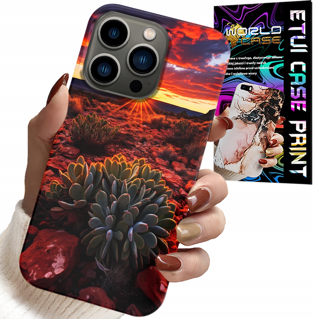 ETUI DO IPHONE 14 PRO MAX - MEKSYKAŃSKA PUSTYNIA WIDOKI CASE + SZKŁO