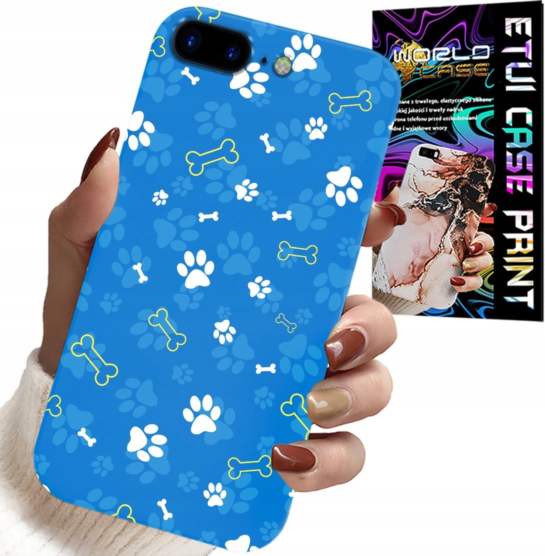 ETUI DO IPHONE ( 7 PLUS ) - ŁAPKI KOŚCI PIES PATROL WZORY DLA DZIECI