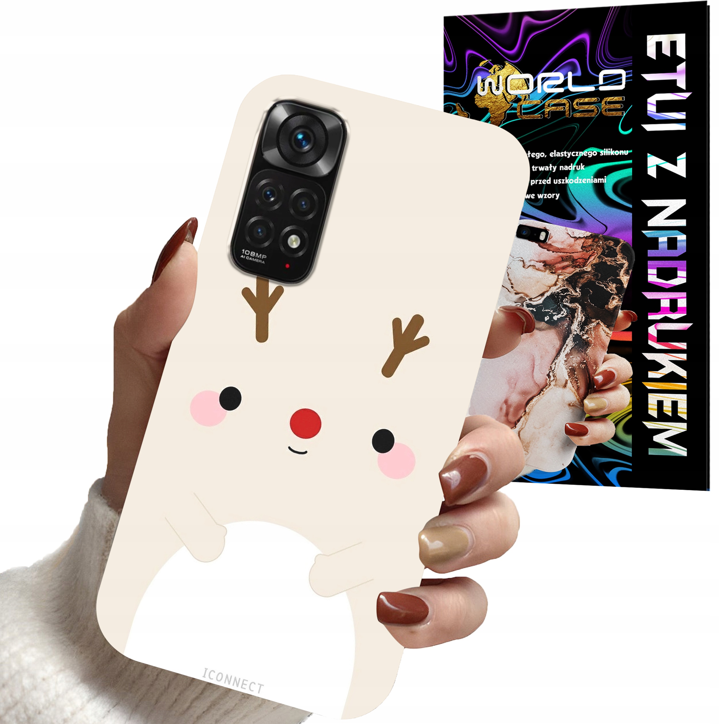 ETUI CASE DO XIAOMI NOTE 11, 11s - ŚWIĄTECZNE WZORY RENIFER MIKOŁAJ ŚWIĘTA