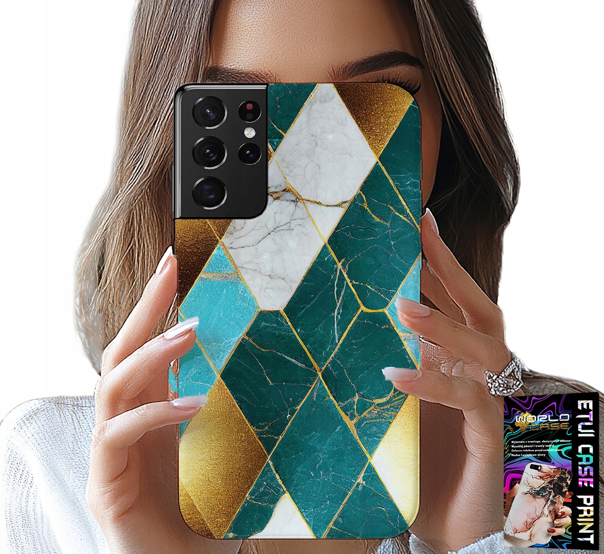 ETUI DO SAMSUNG GALAXY S21 Ultra - ELEGANCKIE MODNE WZORY CASE + FOLIA