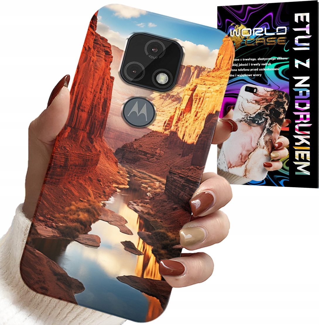 ETUI DO MOTOROLA MOTO E7 PLUS - WIELKI KANION PUSTYNIA PIĘKNE WZORY CASE