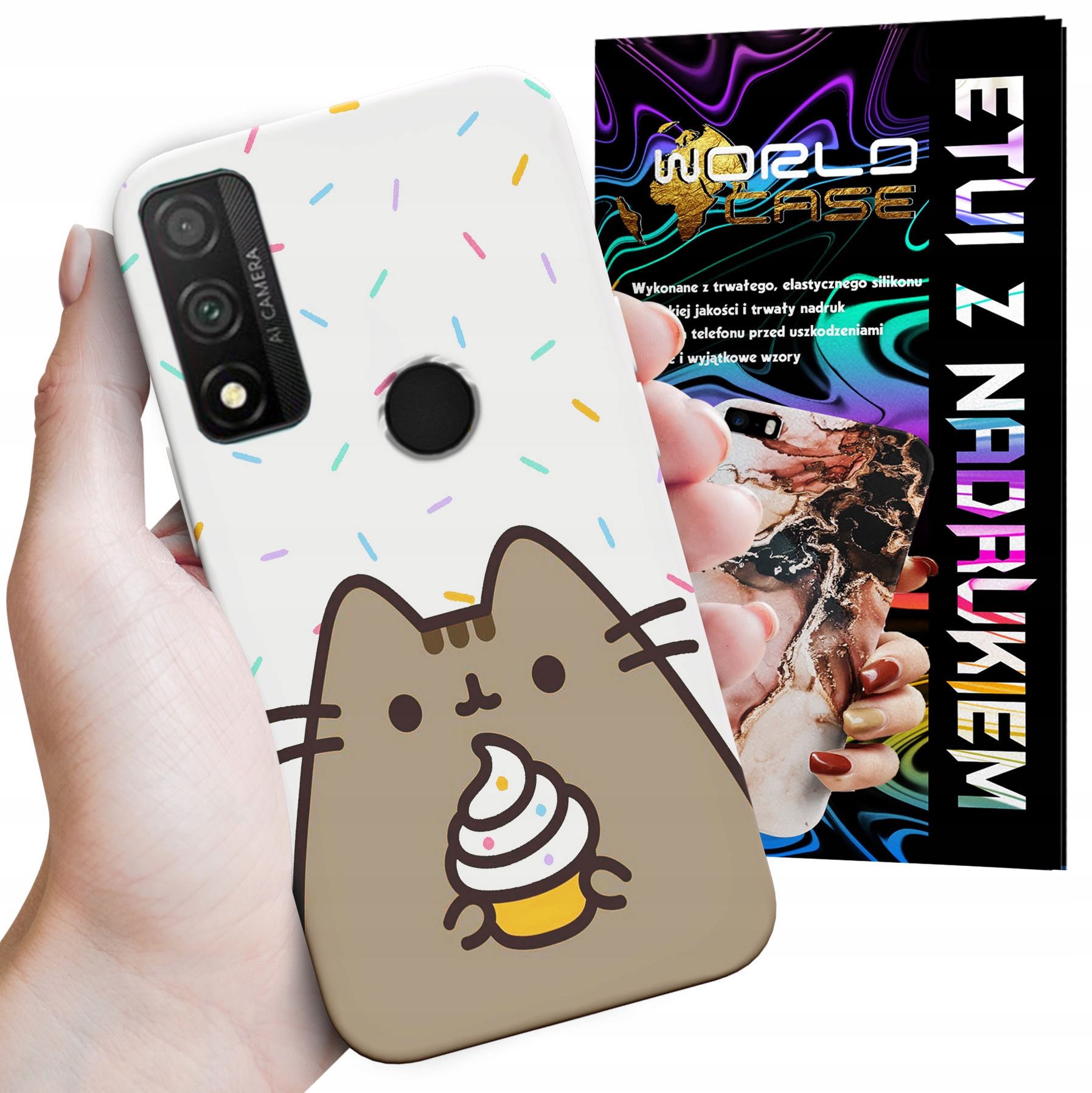 ETUI CASE DO HUAWEI P SMART 2020 - SŁODKI KOTEK KOT OBUDOWA PLECKI