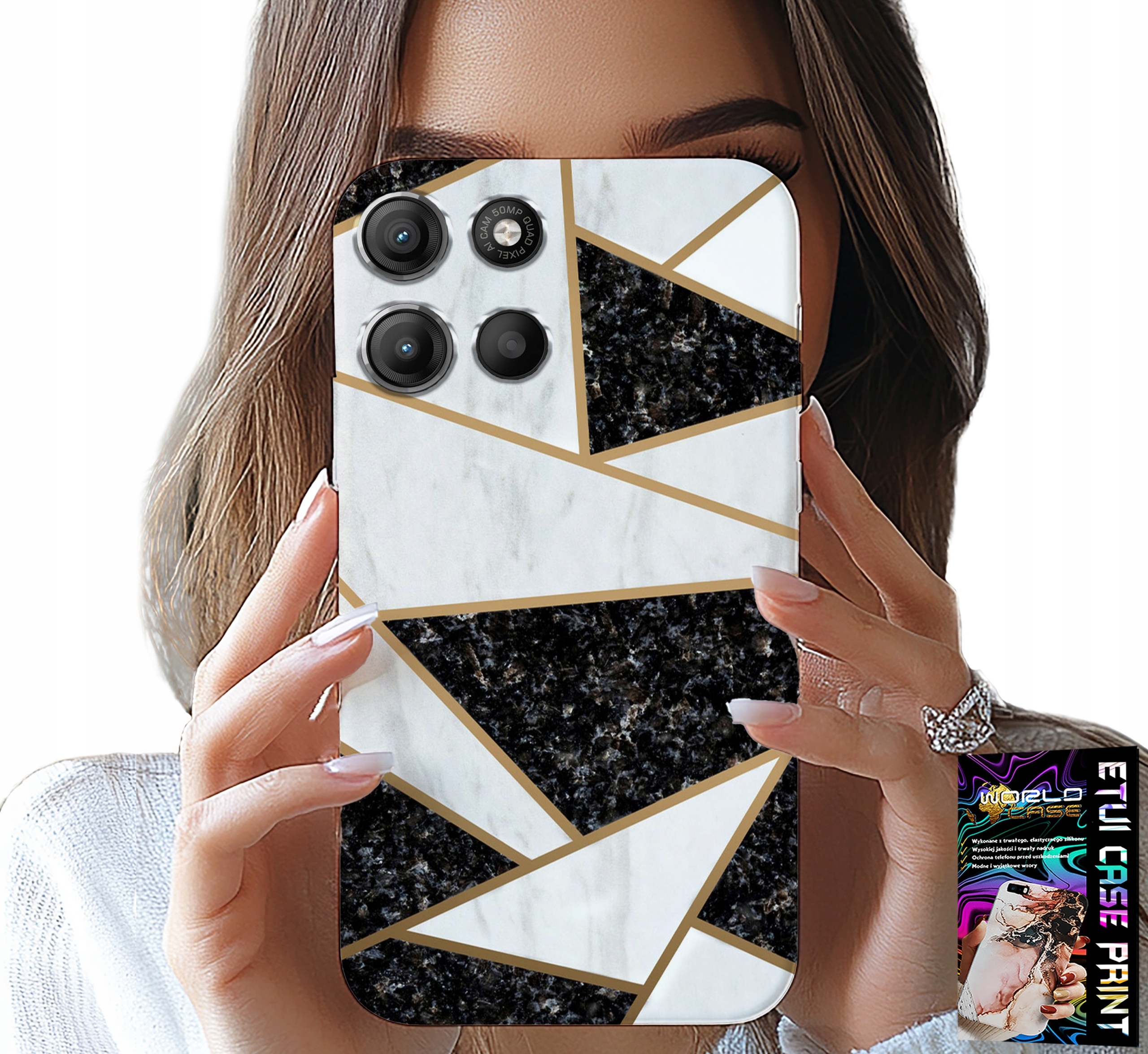 ETUI DO MOTOROLA EDGE 60 5G - ELEGANCKIE MODNE WZORY CASE + FOLIA