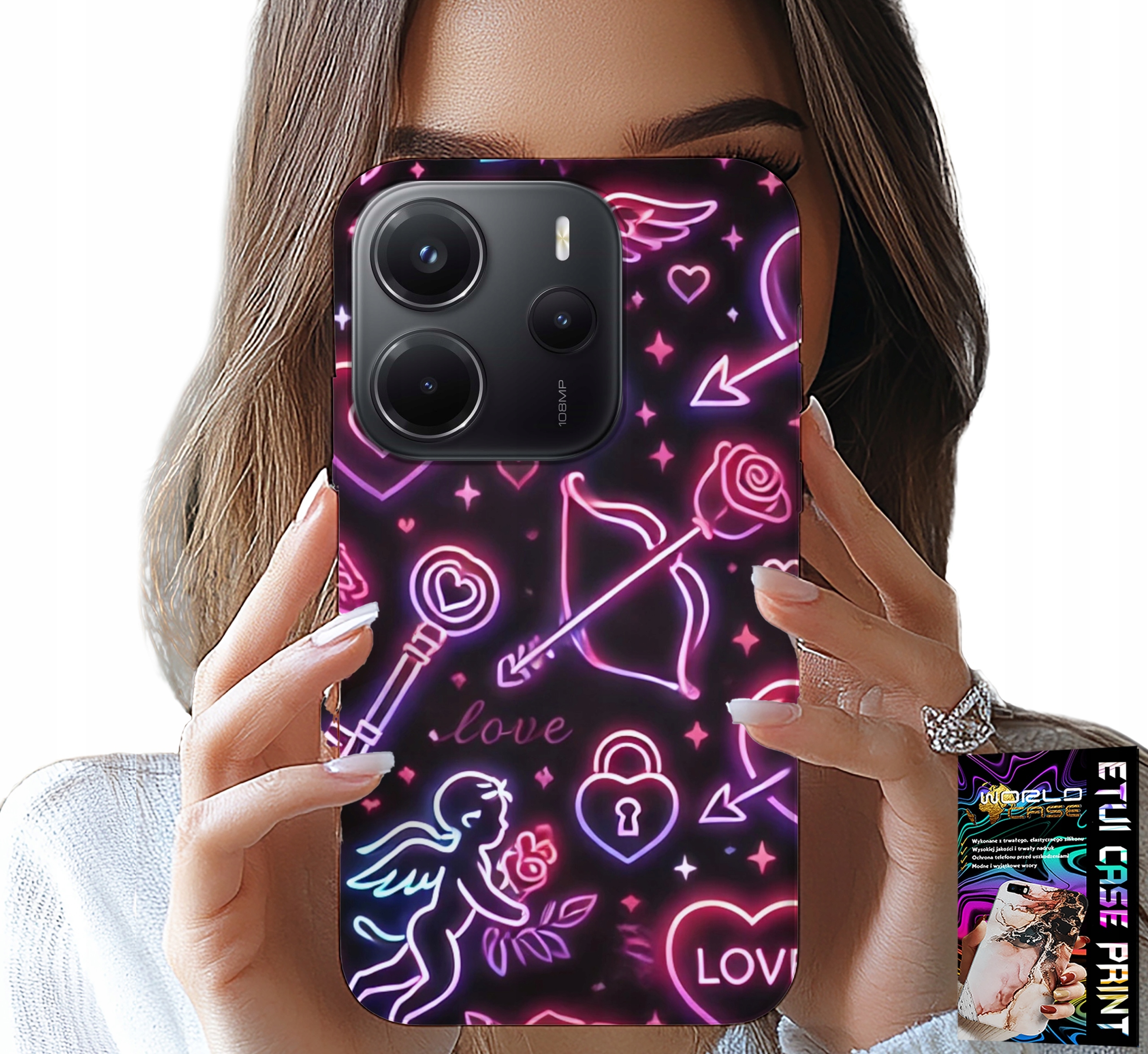 ETUI DO XIAOMI NOTE 14 4G - WALENTYNKOWY CASE, ŁUP, KUPIDYN, SERCA