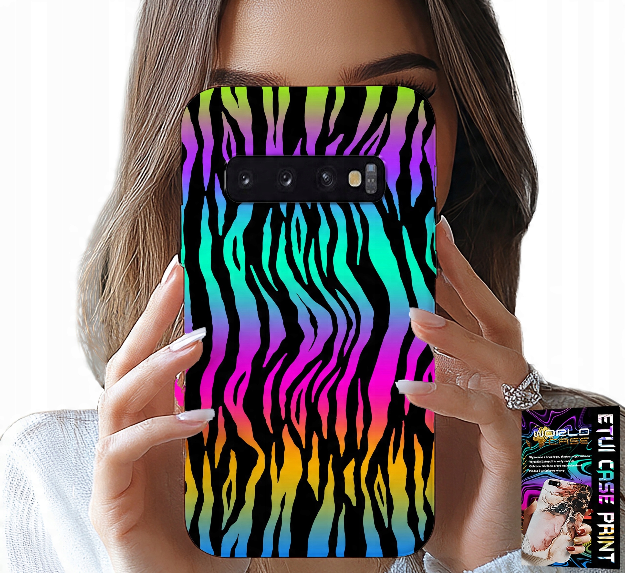 ETUI DO SAMSUNG GALAXY S10 - ABSTRAKCYJNE KOLOROWE WZORY CASE + FOLIA