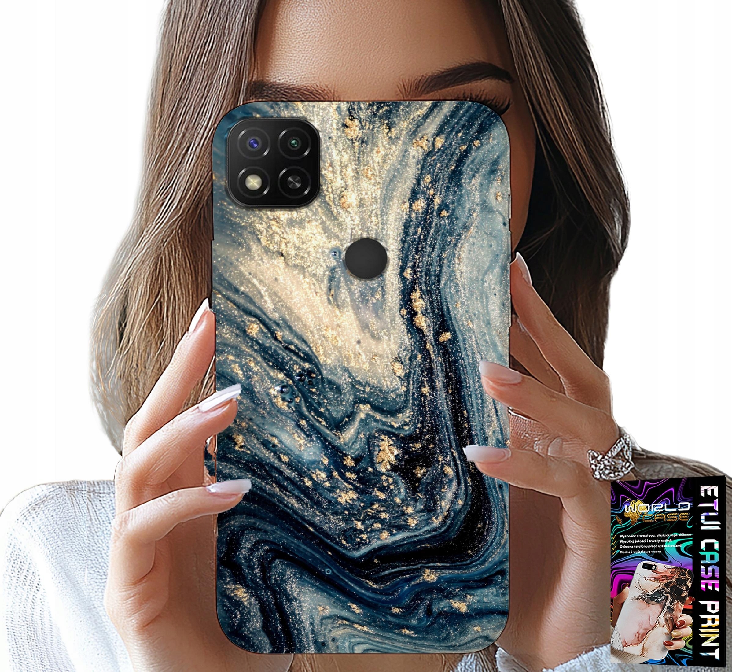 ETUI DO XIAOMI REDMI 9C - KAMIENNE ELEGANCKIE WZORY OBUDOWA CASE