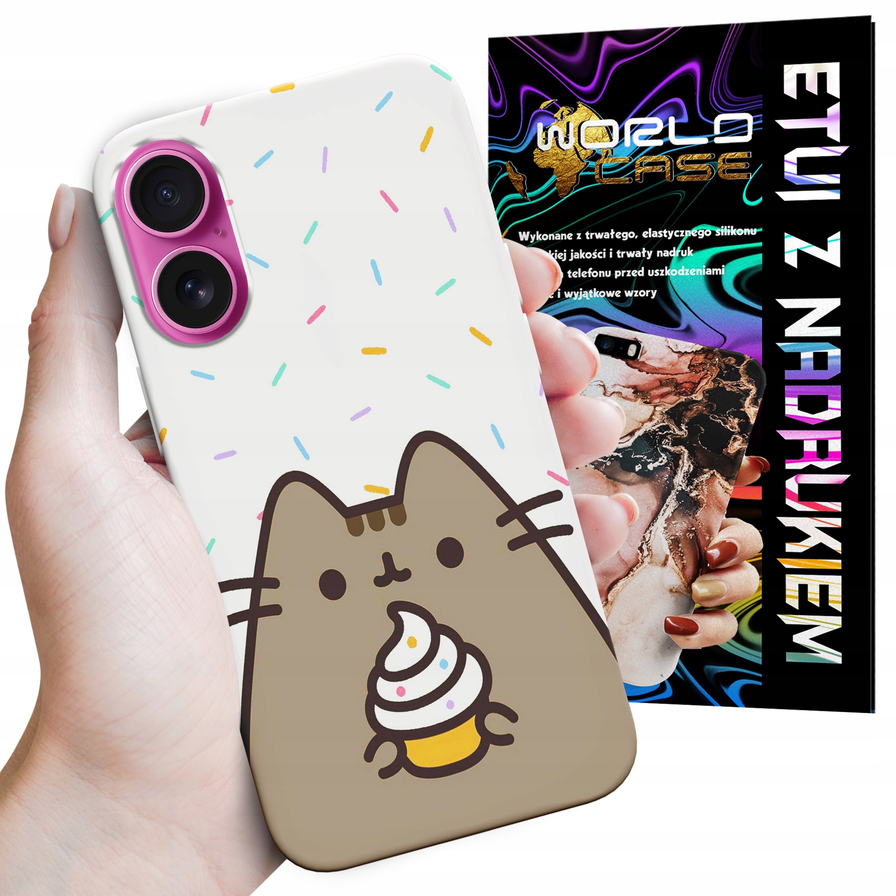 ETUI CASE DO IPHONE 16 PLUS - SŁODKI KOTEK KOT OBUDOWA PLECKI