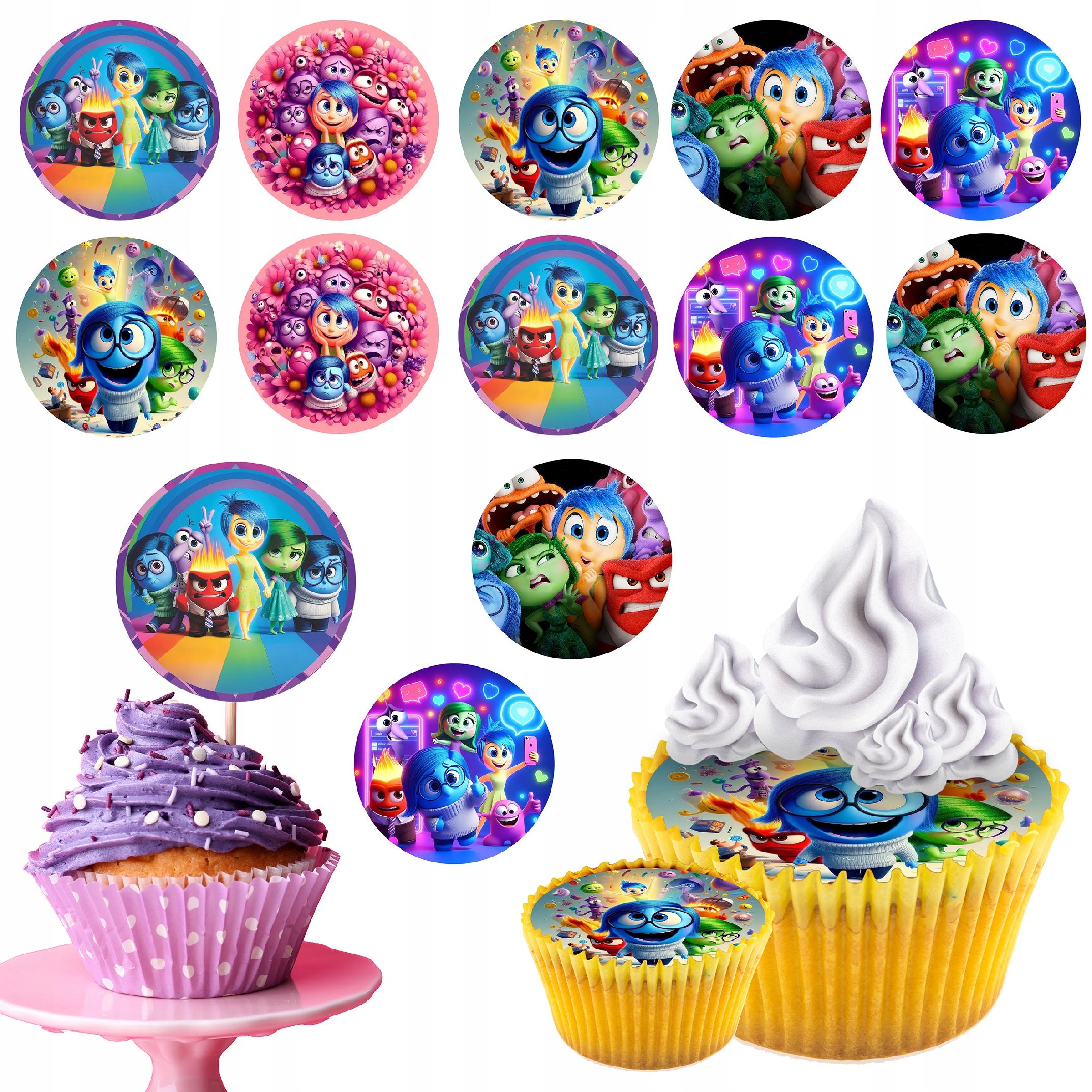 OPŁATEK na BABECZKI MUFFINKI na urodziny 12szt. - W GŁOWIE SIĘ NIE MIEŚCI