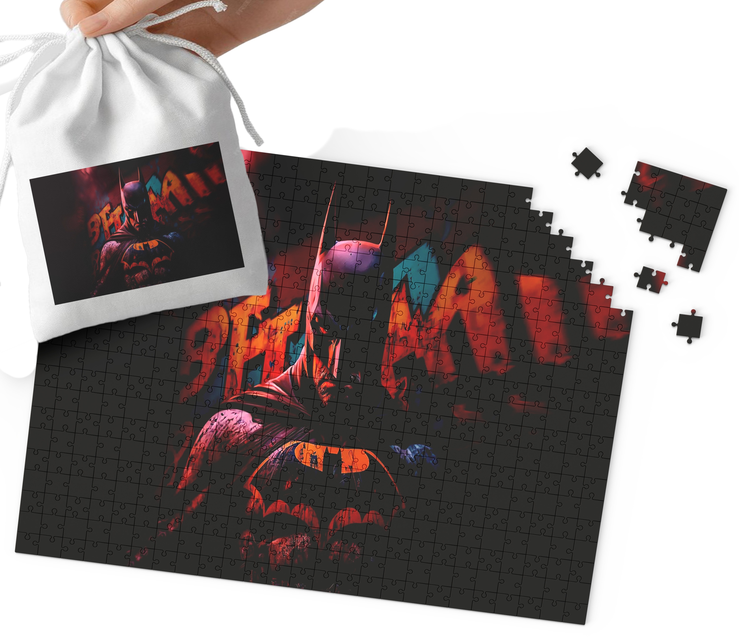 PUZZLE - BATMAN JOKER WZORY Z FILMÓW I GIER 96EL + WORECZEK