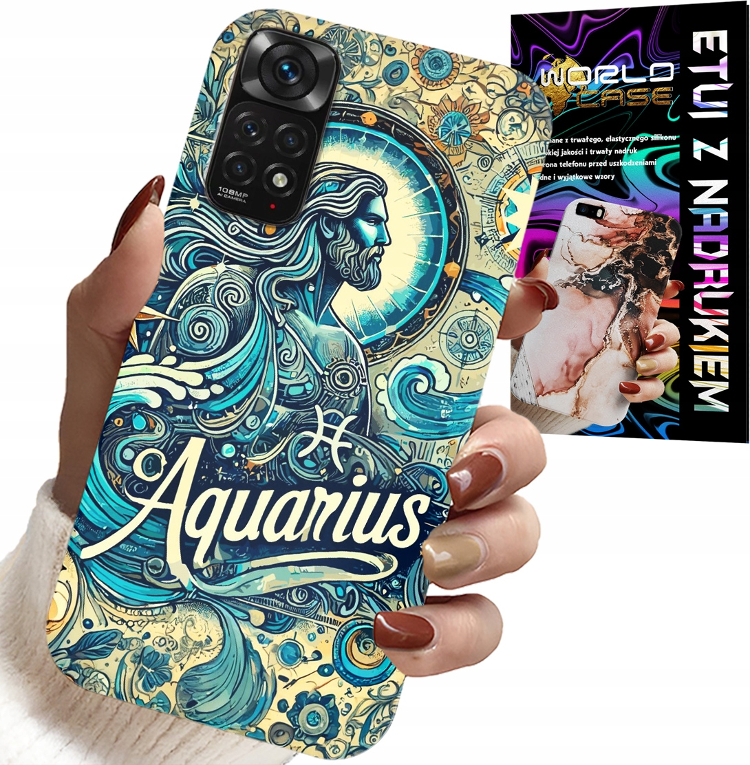 ETUI DO XIAOMI NOTE 11 / 11S - ZNAK ZODIAKU, WODNIK, ASTRONOMIA PLECKI