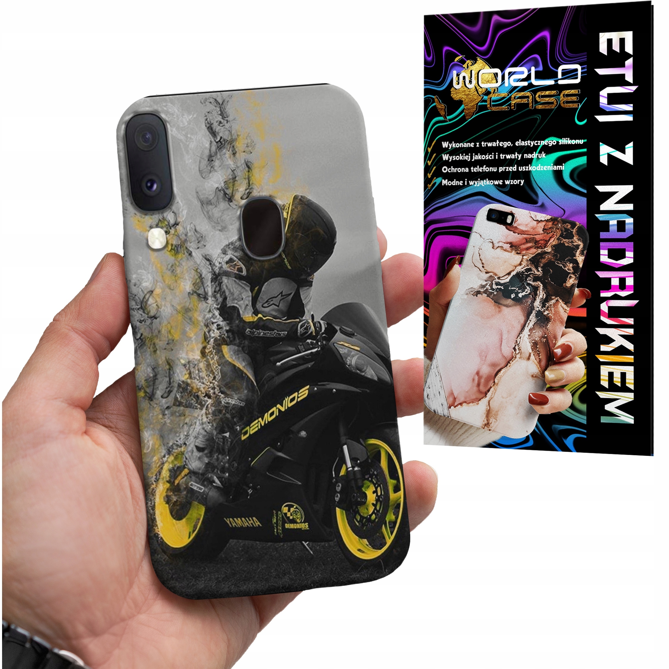 ETUI CASE DO SAMSUNG A20e - MOTOR FAN Motocykle MĘSKIE WZORY PLECKI