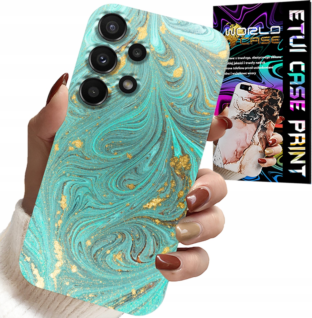 ETUI DO SAMSUNG GALAXY A32 5G - MARMURKOWE WZORY + SZKŁO HARTOWANE
