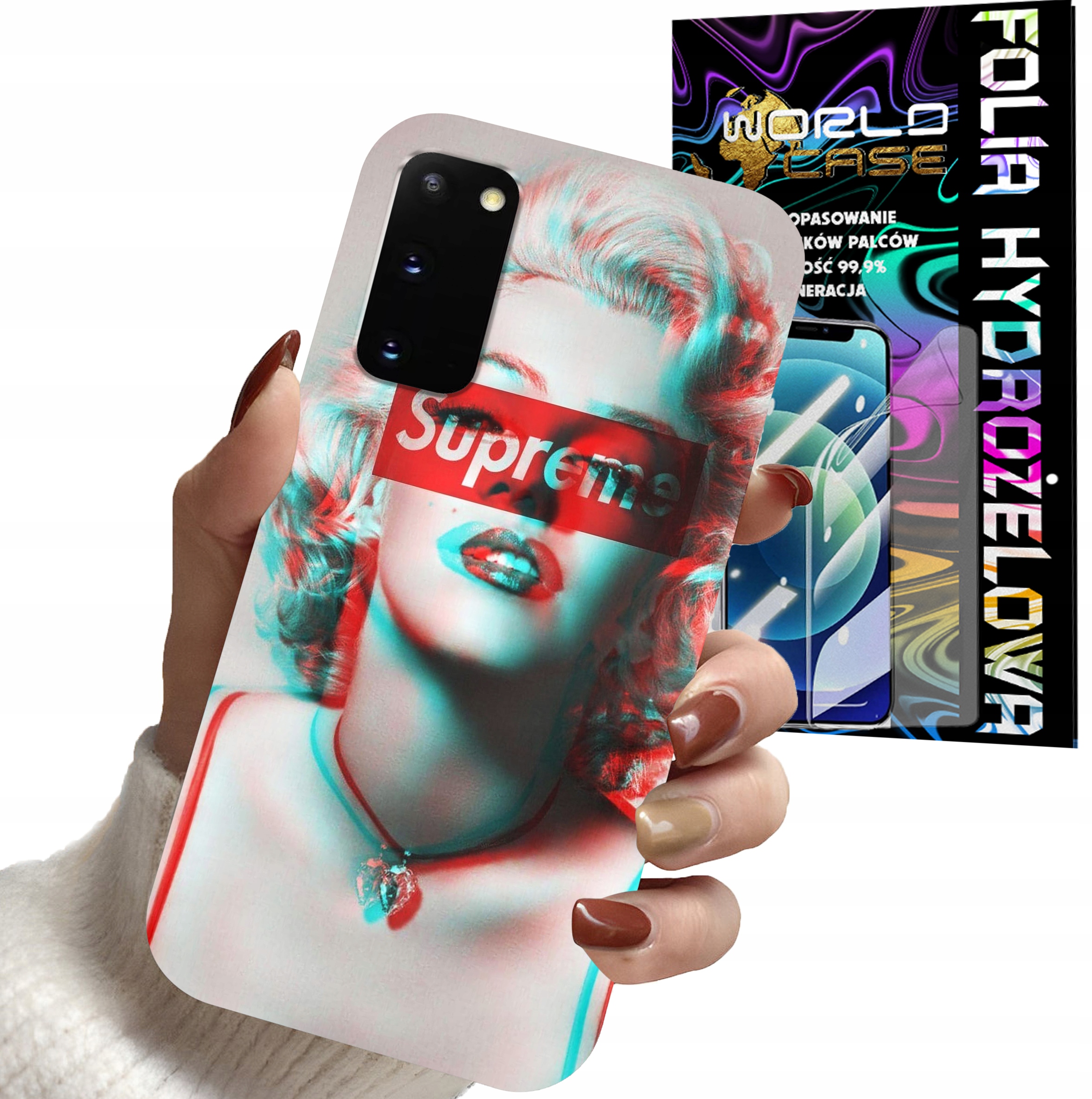 ETUI DO SAMSUNG S21 FE - Monroe MODNE KOBIECE WZORY + FOLIA