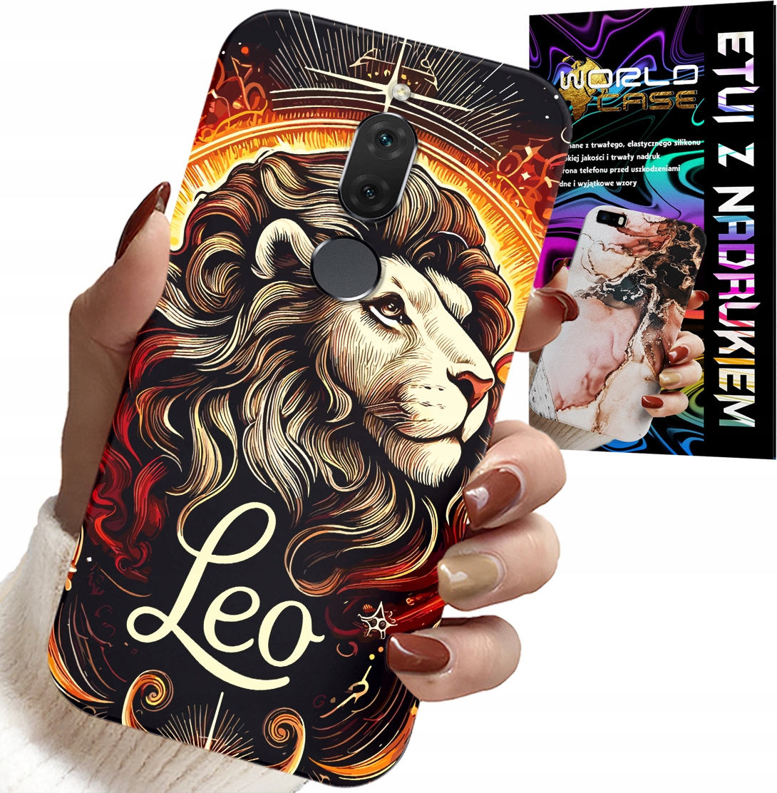 ETUI DO HUAWEI MATE 10 LITE - LEW, ZNAK ZODIAKU ASTRONOMIA, CASE + SZKŁO