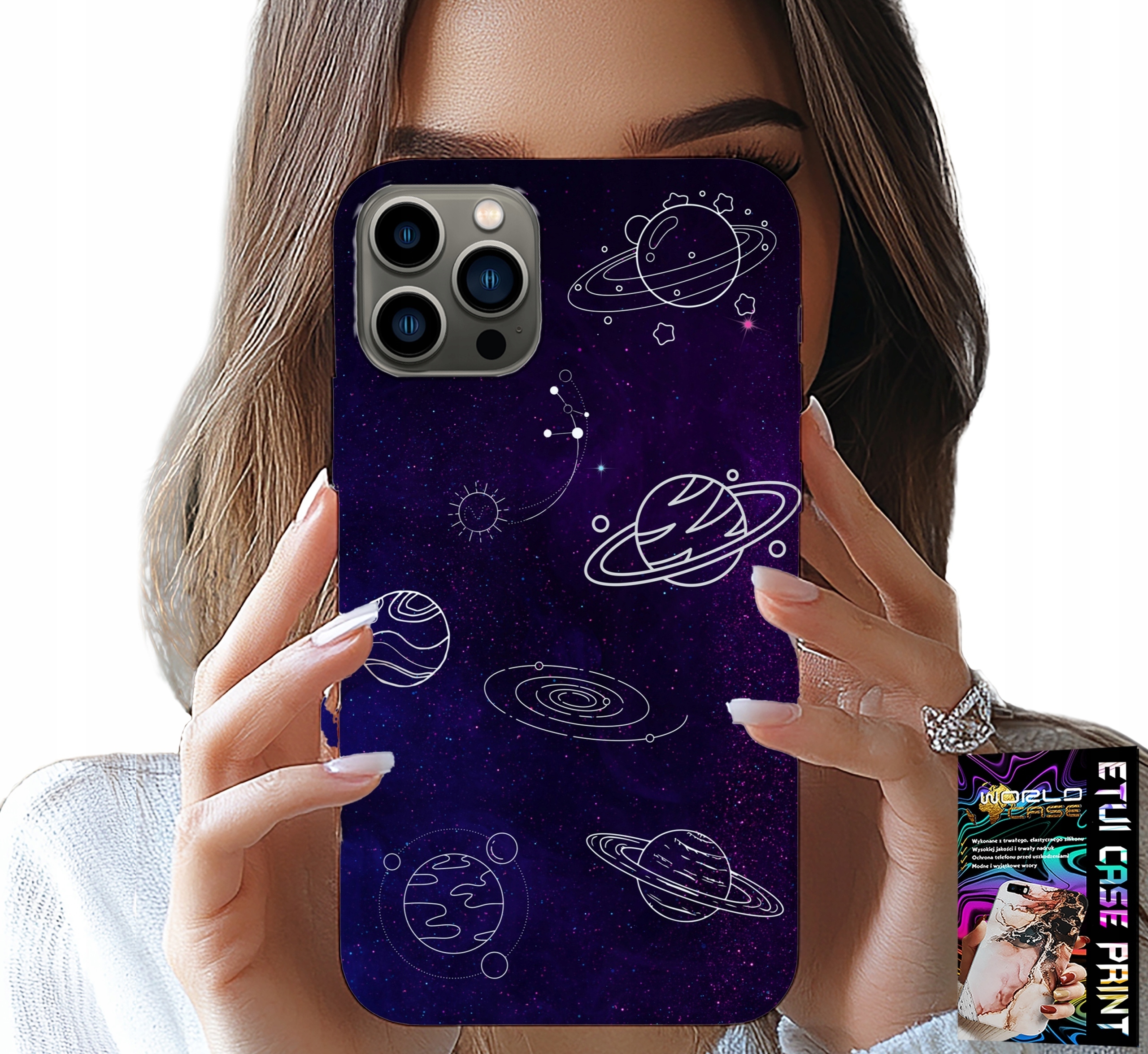 ETUI DO IPHONE 11 PRO - KOSMOS PLANETY GWIAZDY GALAKTYKA WZORY