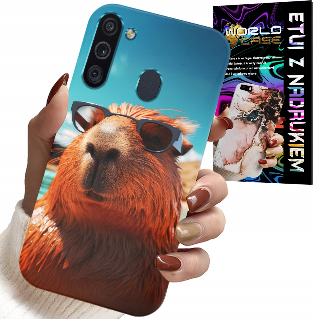 ETUI DO SAMSUNG GALAXY A21 - SŁODKA KAPIBARA, CAPIBARA CASE + SZKŁO
