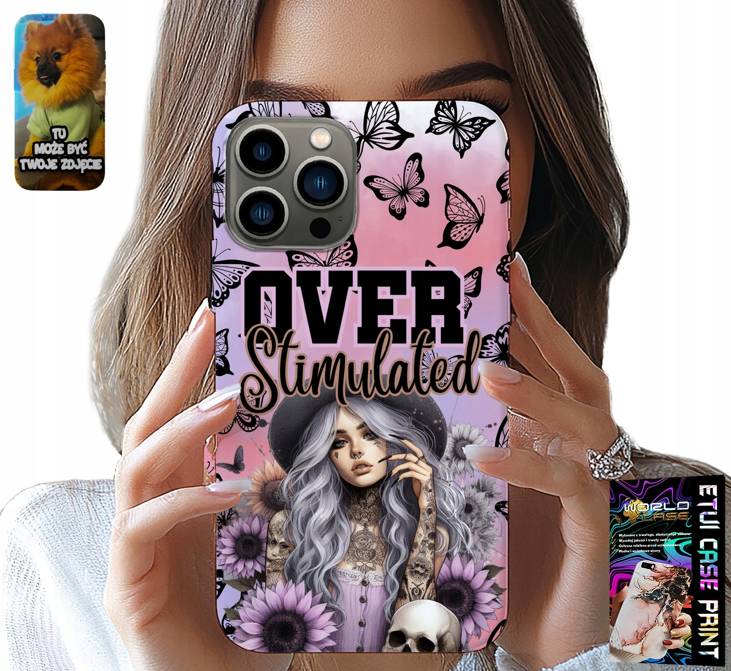 ETUI DO IPHONE 13 PRO - OVER STIMULATED, NASTOLETNIE WZORY, CASE