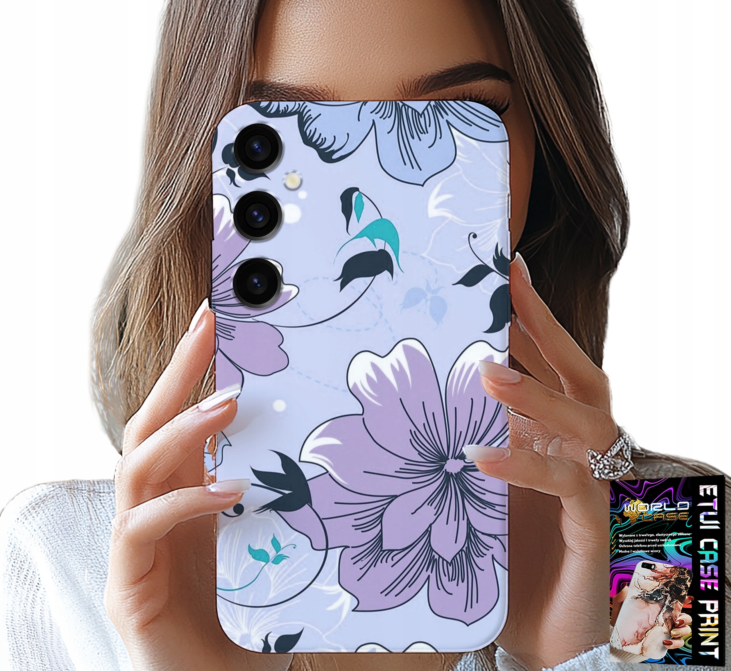 ETUI DO SAMSUNG GALAXY S24 FE - KWIATKI KWIECISTE MODNE WZORY PLECKI