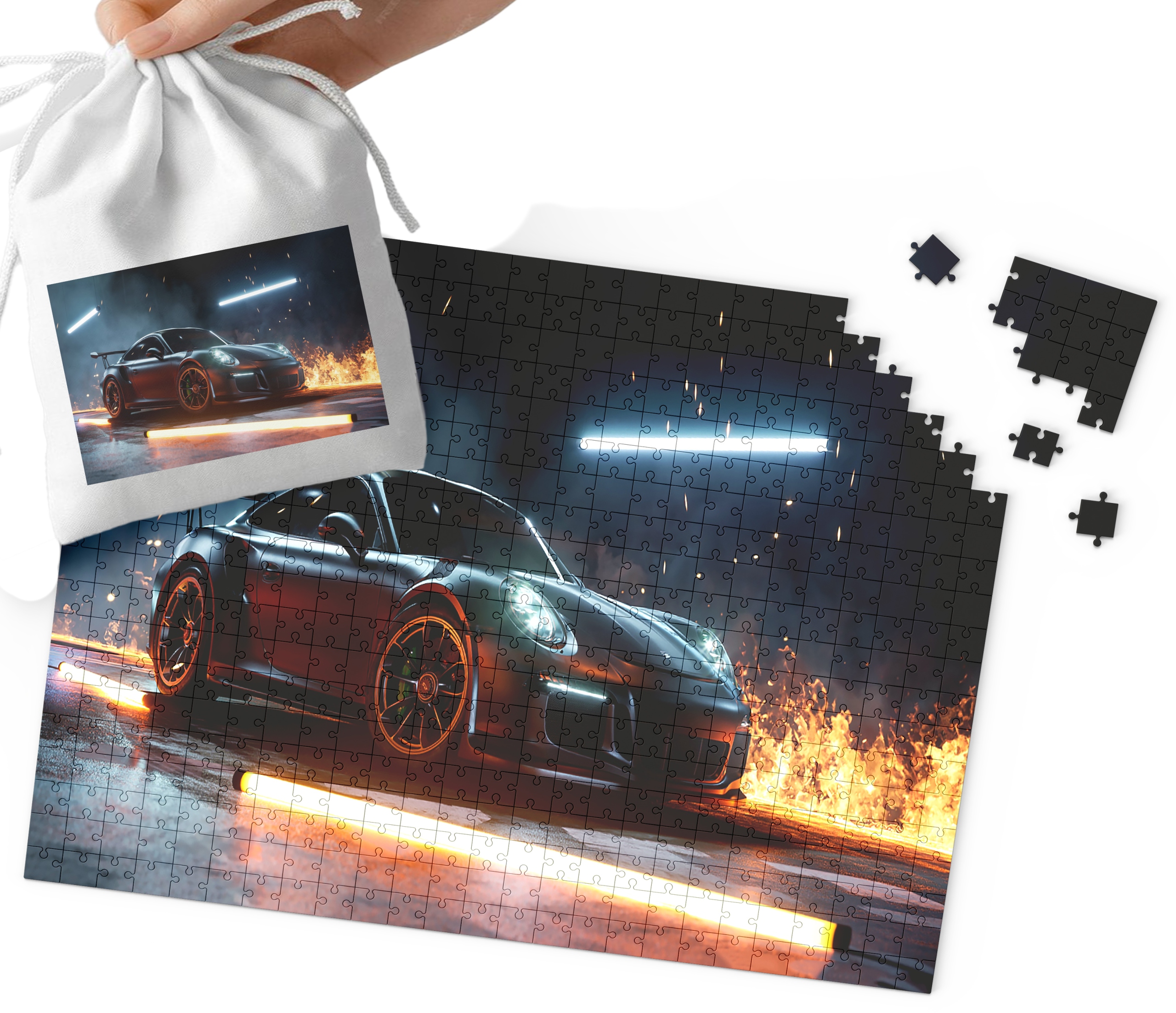 PUZZLE TRADYCYJNE - SUPER SAMOCHODY MEGA WZORY 192el + WORECZEK