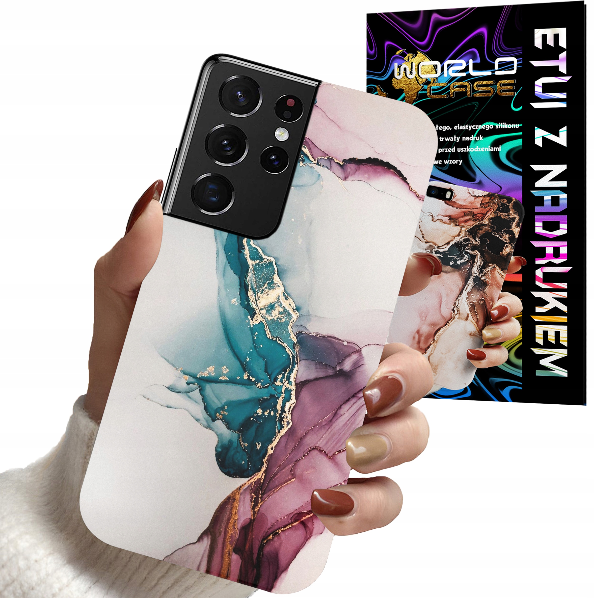 ETUI CASE DO SAMSUNG S21 ULTRA - MARMUR WZORY DLA KOBIET PLECKI OBUDOWA