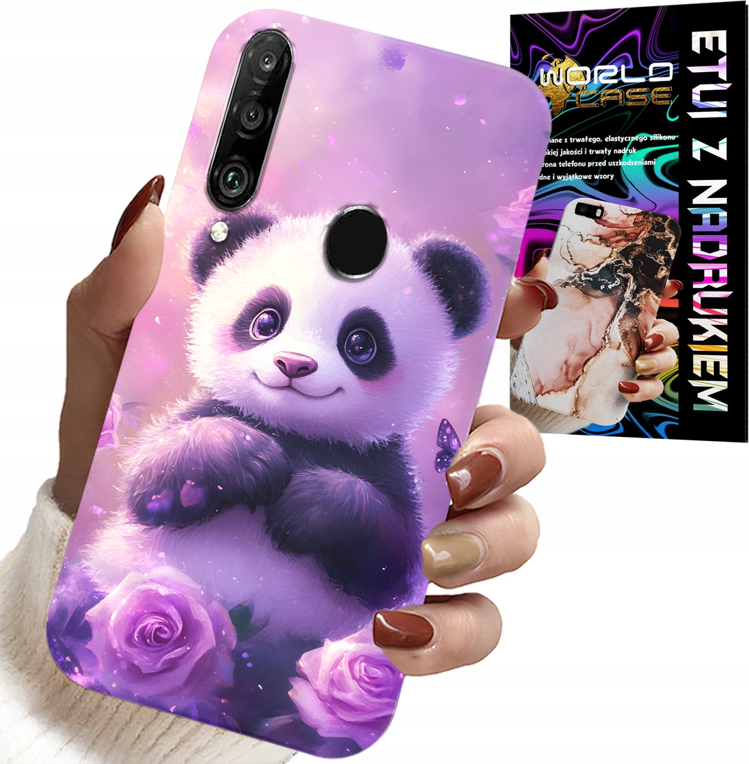 ETUI DO HUAWEI P30 LITE - SŁODKA PANDA WZORY DLA DZIECI + SZKŁO
