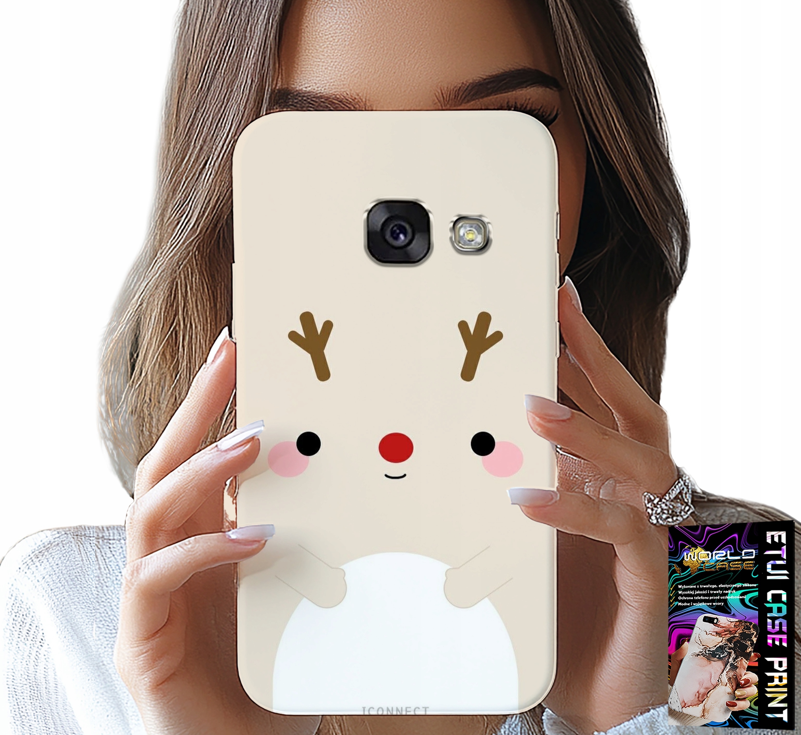 ETUI DO SAMSUNG A5 2017 - RENIFEREK, RENIFER, ŚWIĄTECZNE WZORY