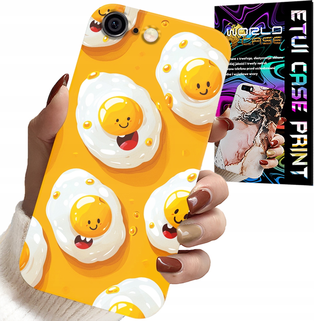 ETUI DO IPHONE ( 6 PLUS ) - SŁODKIE UŚMIECHNIĘTE JAJKA CASE + FOLIA
