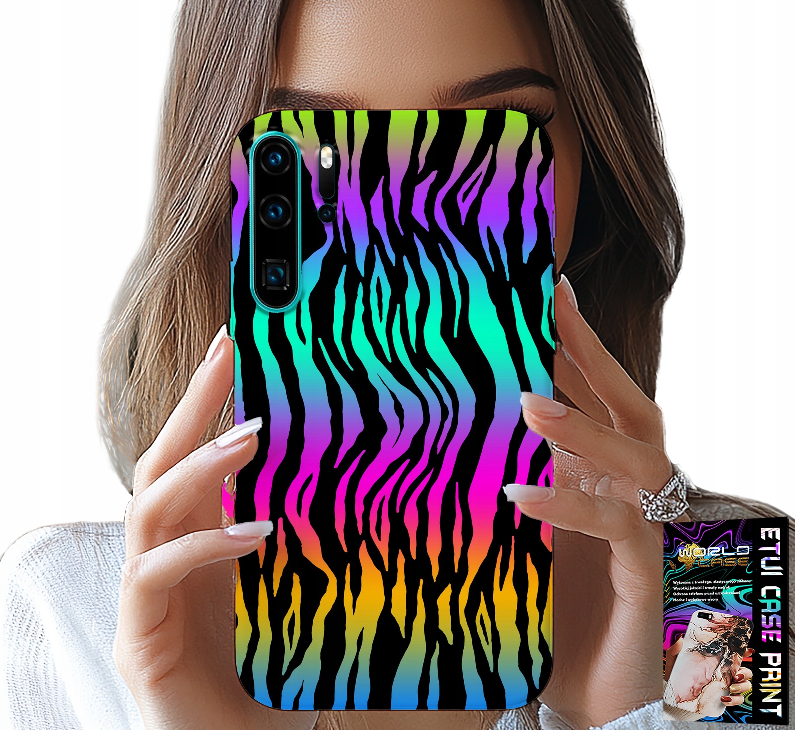 ETUI DO HUAWEI P30 PRO - ABSTRAKCYJNE KOLOROWE WZORY CASE + FOLIA