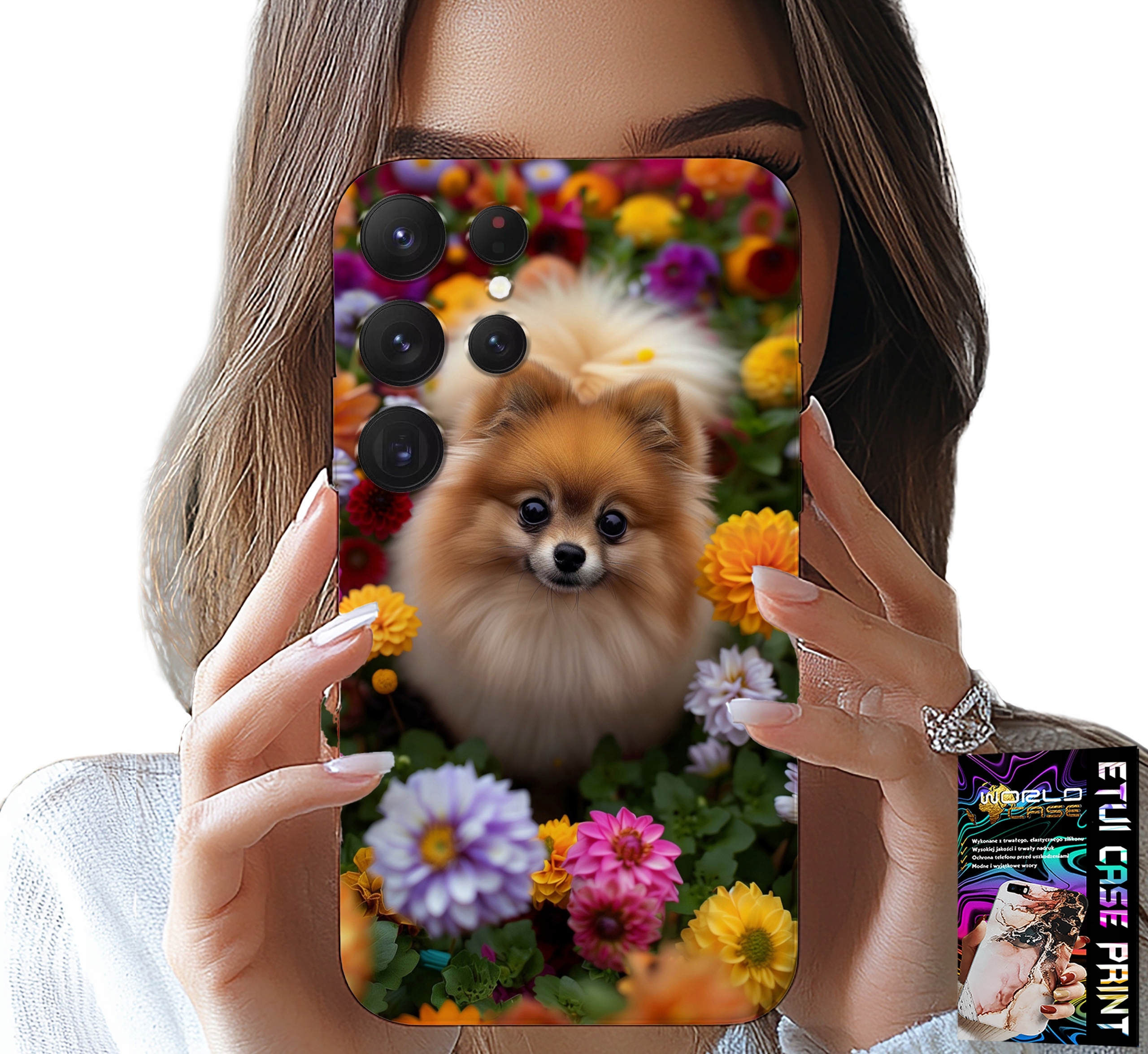 ETUI DO SAMSUNG GALAXY S23 Ultra - SŁODKI PIESEK, POMERANIAN CASE + FOLIA