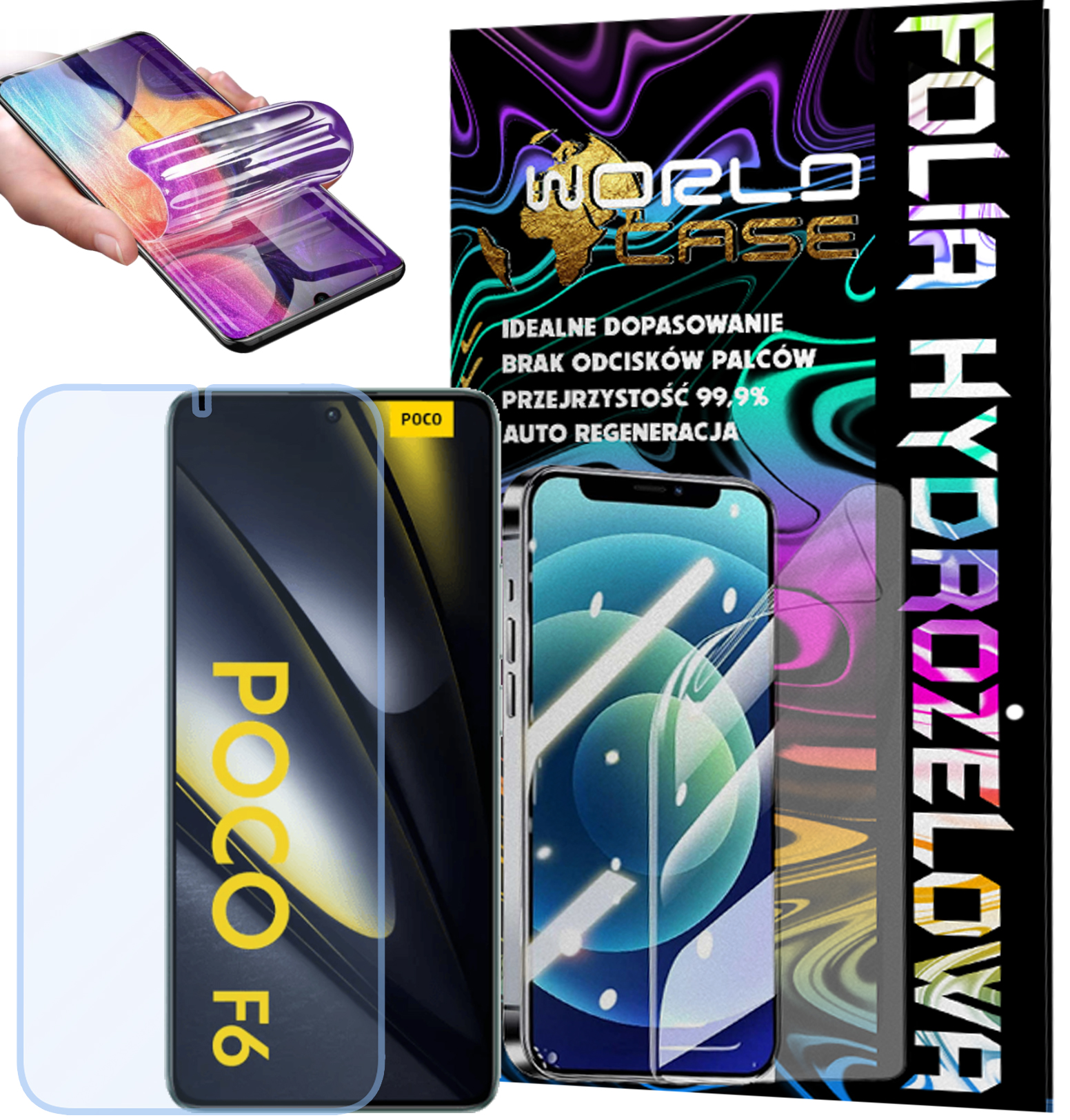 FOLIA HYDROŻELOWA OCHRONNA DO POCO F6 NA EKRAN MOCNA