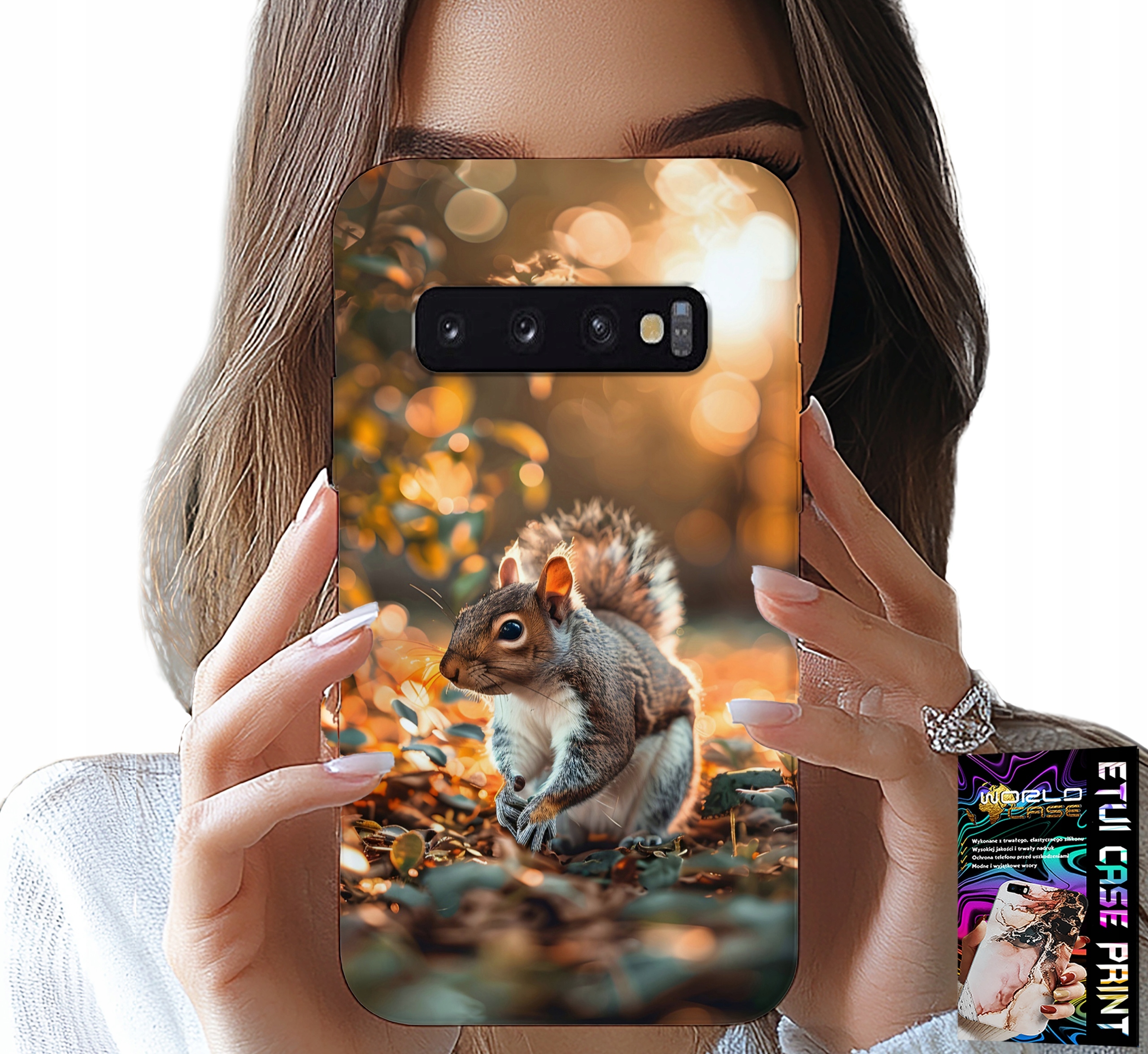 ETUI DO SAMSUNG GALAXY S10 PLUS - SŁODKA WIEWIÓRKA, CASE Z WŁASNYM MOTYWEM
