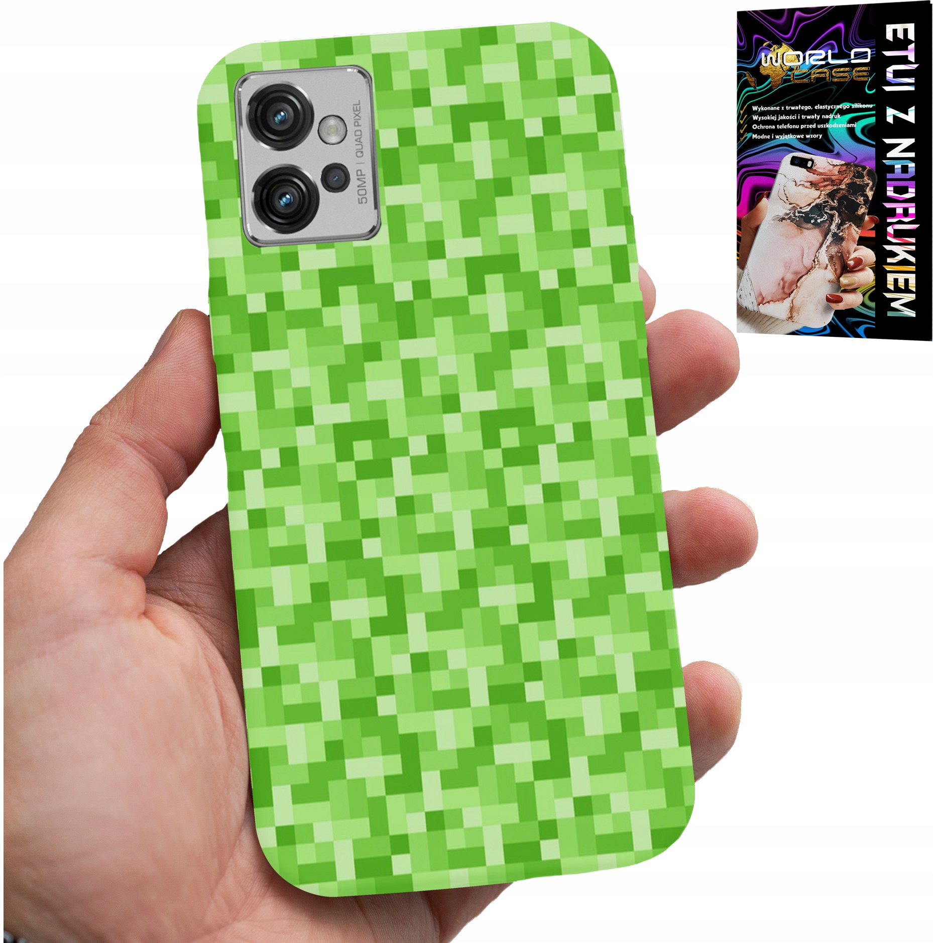 ETUI DO MOTOROLA G32 - WZORY Z GIER Z GRY PIKSEL PIKSELE PLECKI