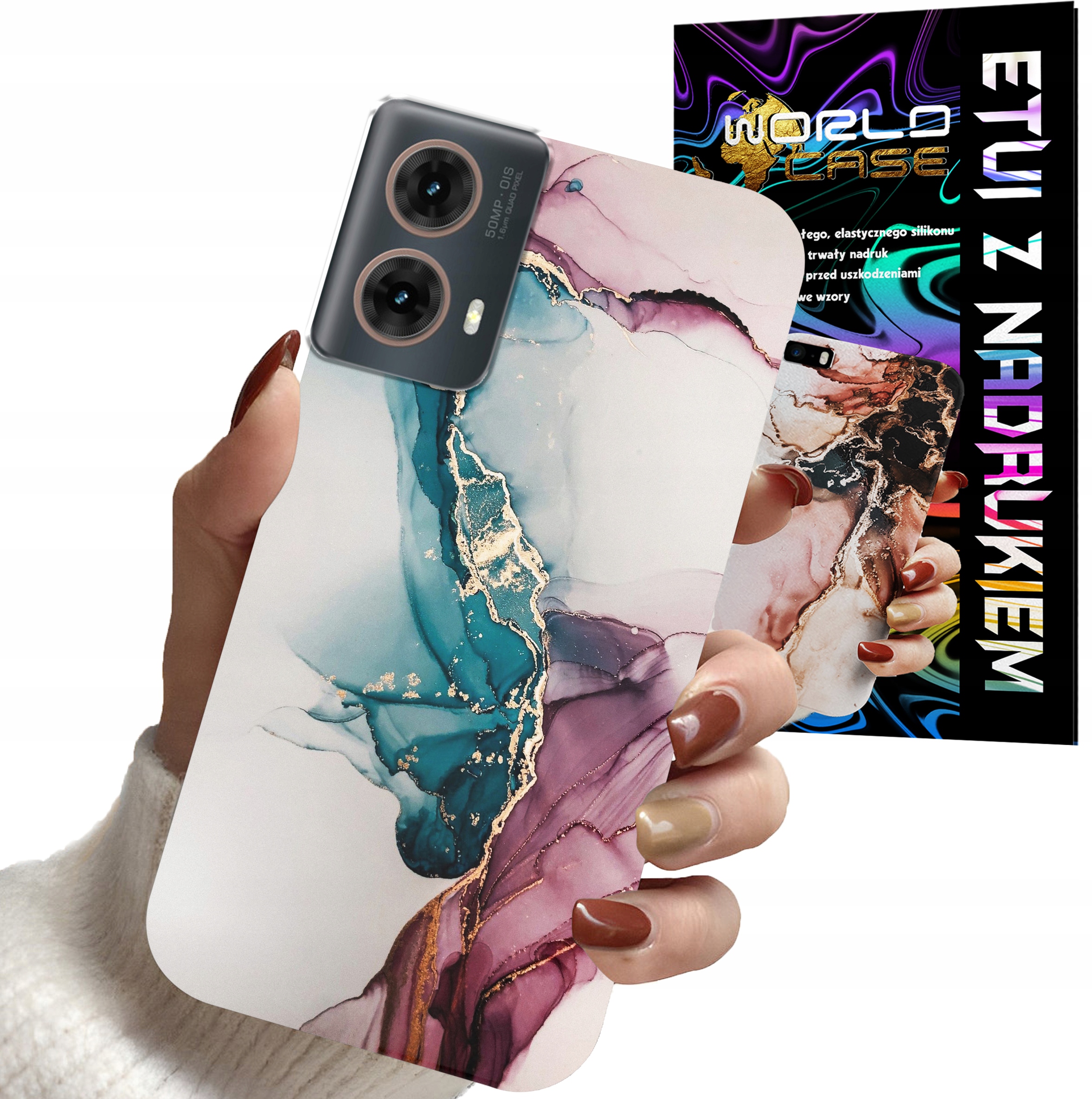 ETUI CASE DO MOTOROLA MOTO G85 5G - MARMUR WZORY DLA KOBIET PLECKI OBUDOWA