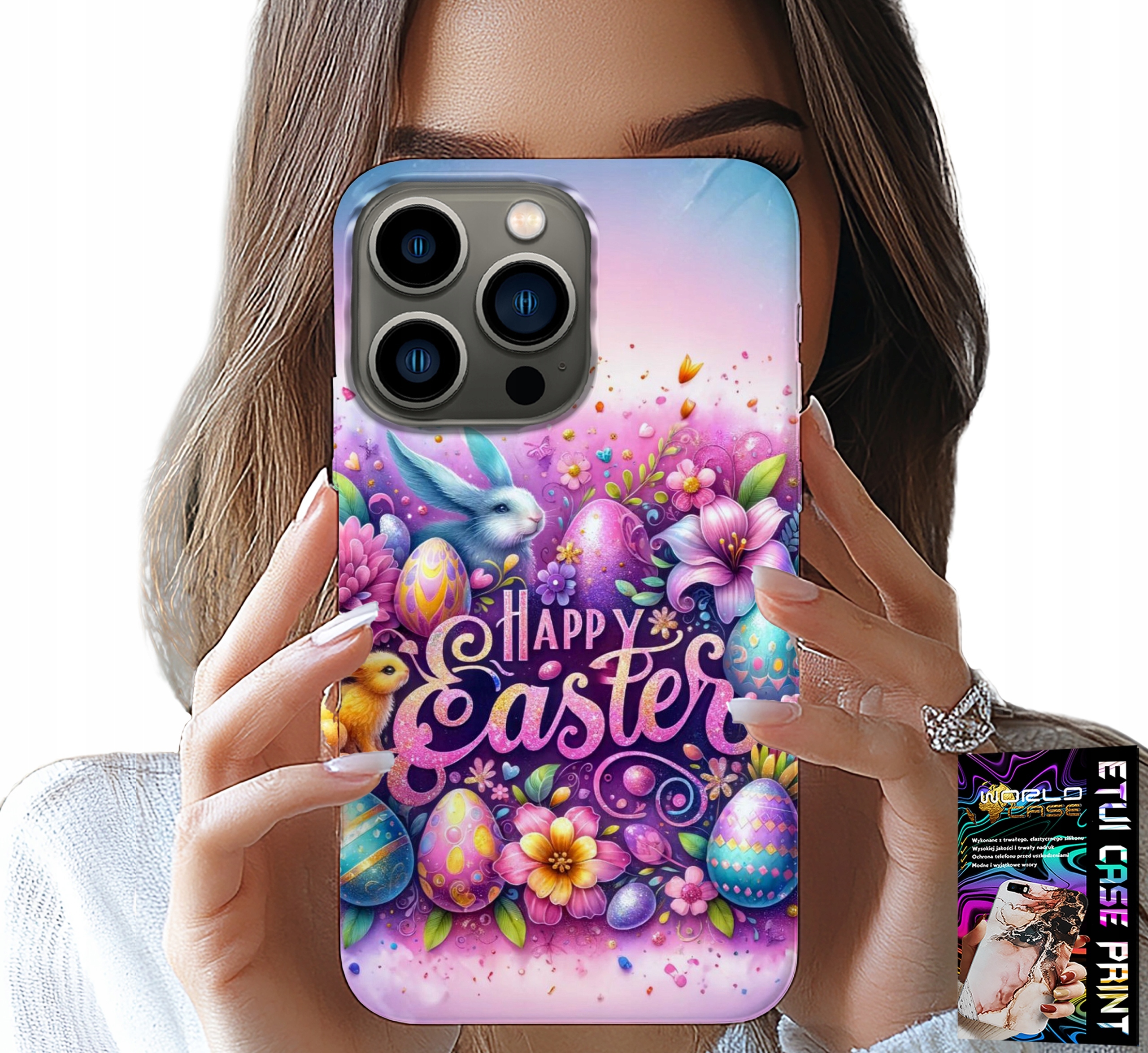 ETUI DO IPHONE 15 PRO MAX - WESOŁEGO JAJKA, WIELKANOC, PISANKI JAJKA