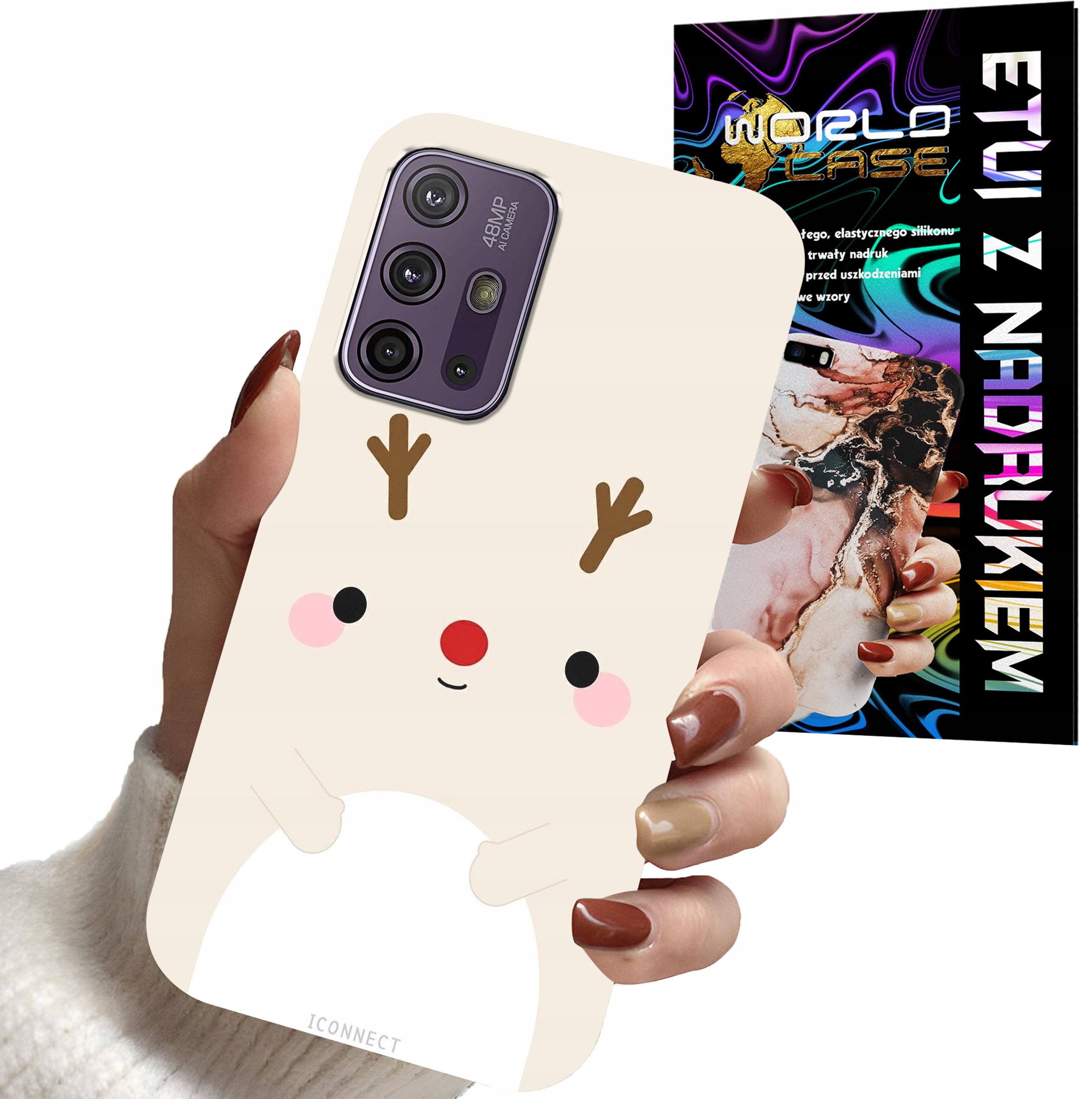 ETUI CASE DO MOTOROLA MOTO G10 / G30 - ŚWIĄTECZNE WZORY RENIFER MIKOŁAJ ŚWI