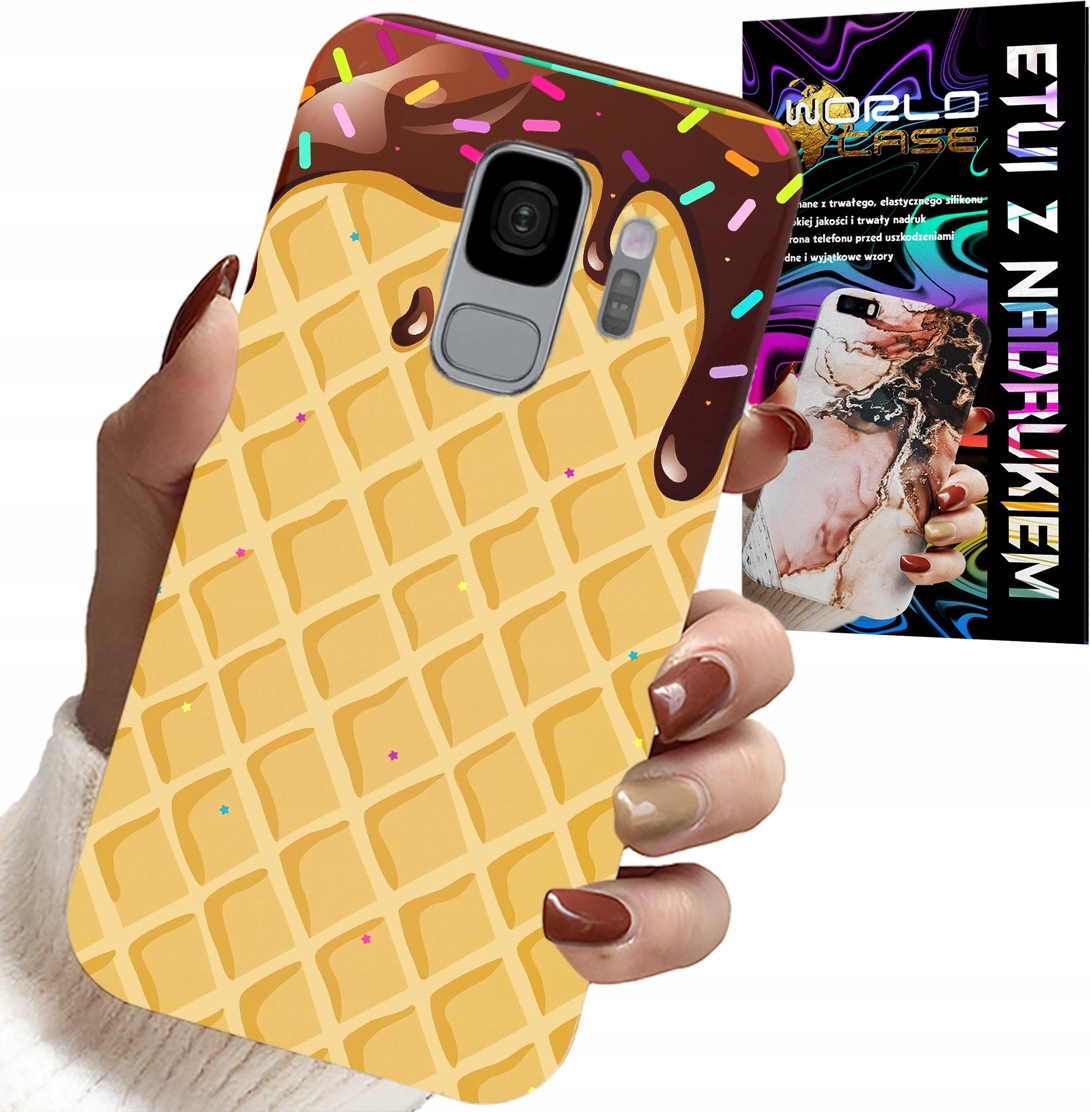 ETUI DO SAMSUNG GALAXY S9 - Z MOTYWEM WAFLA Z POLEWĄ CZEKOLADOWĄ