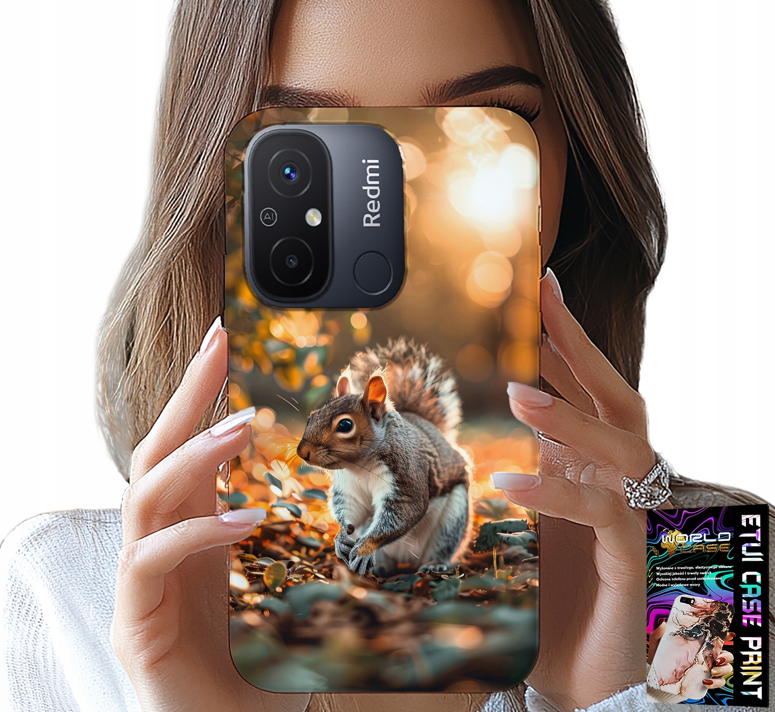 ETUI DO XIAOMI REDMI 12C - SŁODKA WIEWIÓRKA, CASE Z WŁASNYM MOTYWEM