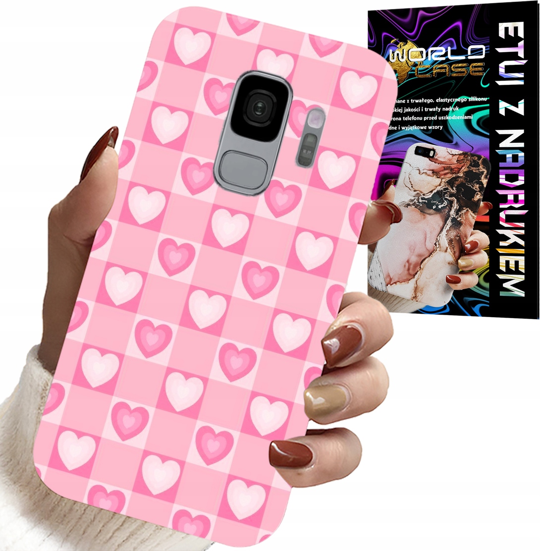 ETUI DO SAMSUNG GALAXY S9 - SERCA KRATKA RÓŻOWA OBUDOWA CASE + FOLIA