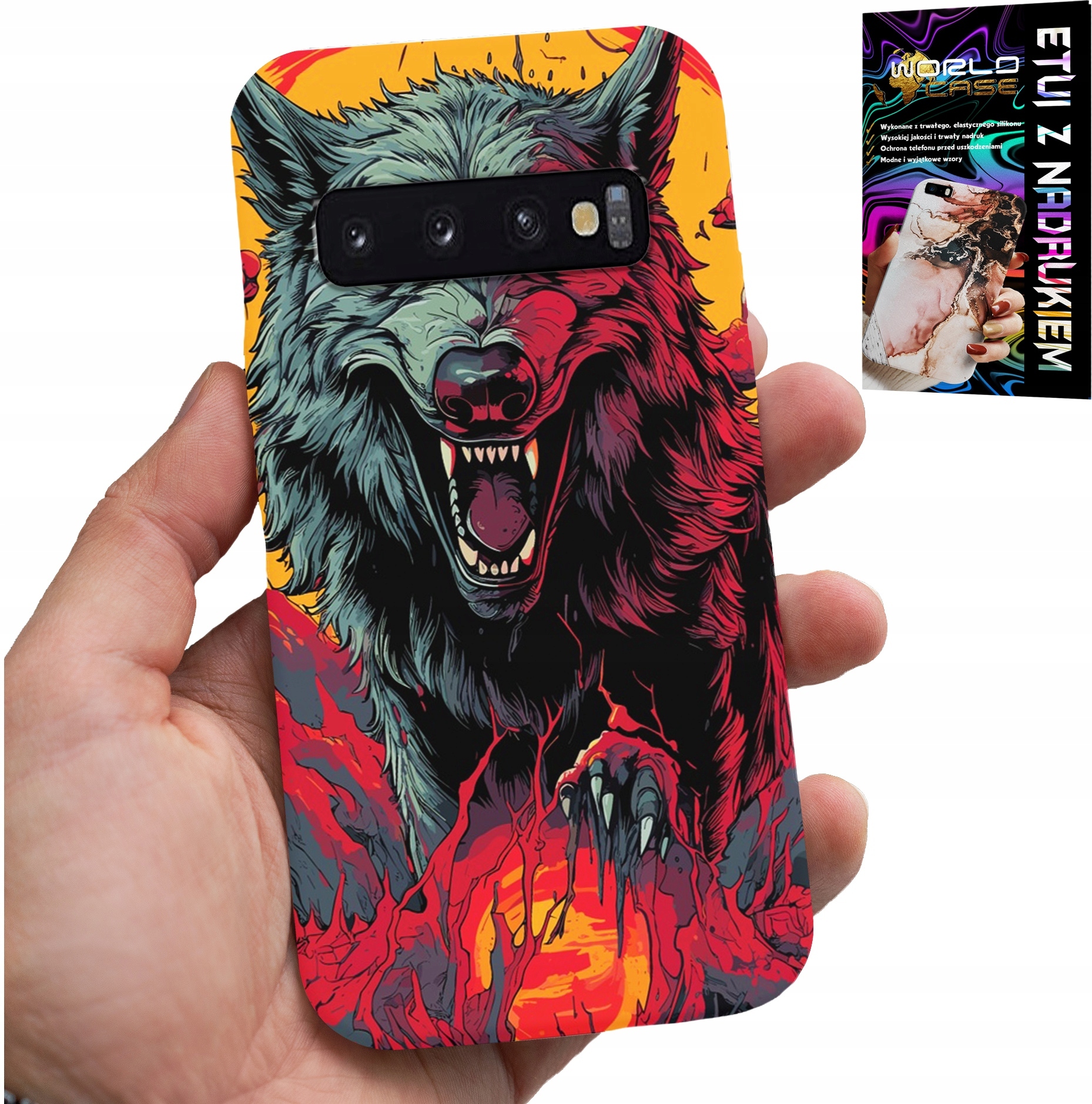 ETUI DO SAMSUNG GALAXY S10 PLUS - WILK WILKI WATAHA SUPER WZORY + FOLIA
