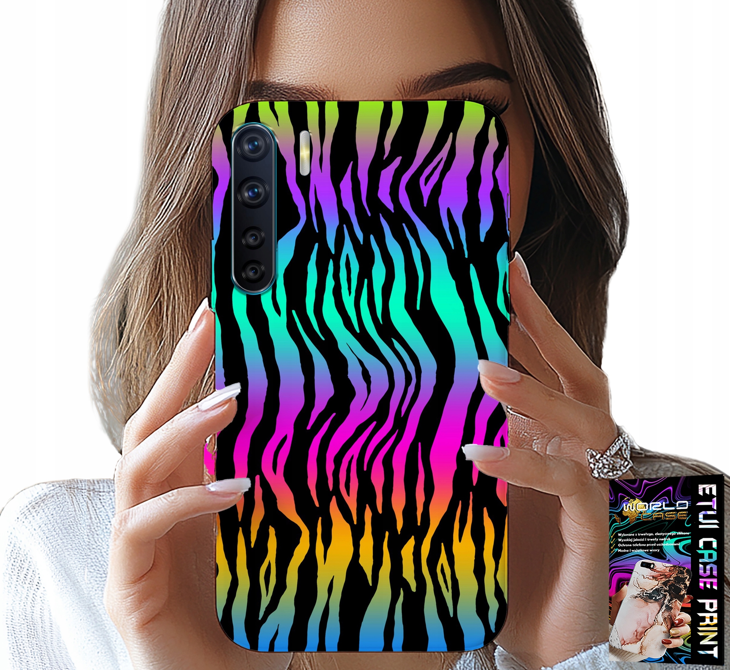 ETUI DO OPPO A91 - ABSTRAKCYJNE KOLOROWE WZORY CASE + FOLIA