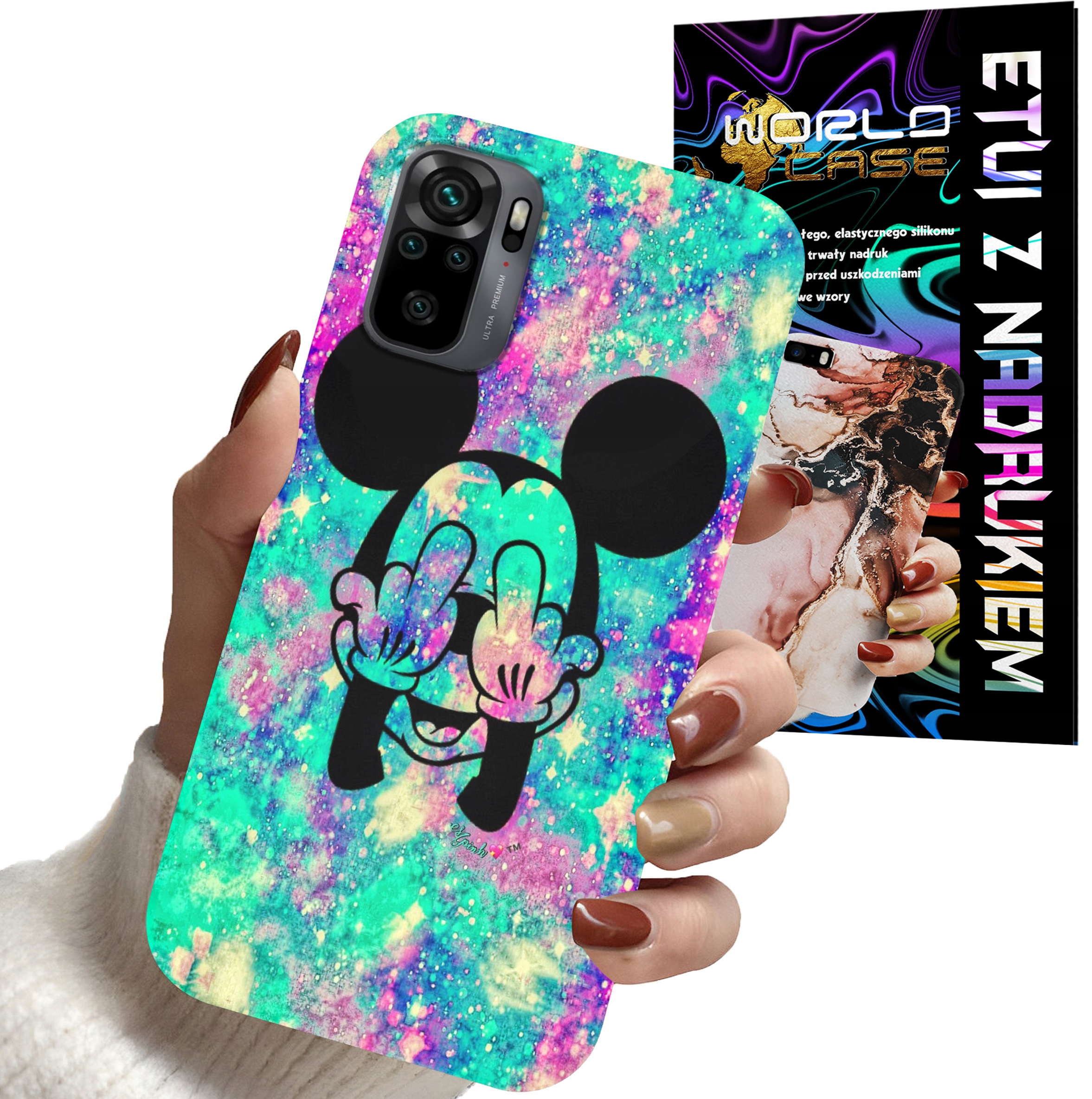 ETUI CASE DO XIAOMI NOTE 10 10s - MYSZKA MINNIE DAMSKIE WZORY PLECKI