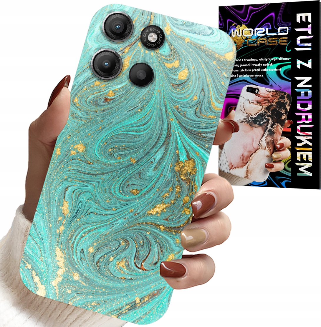 ETUI DO MOTOROLA EDGE 60 5G - MARMURKOWE WZORY + FOLIA HYDROŻEL