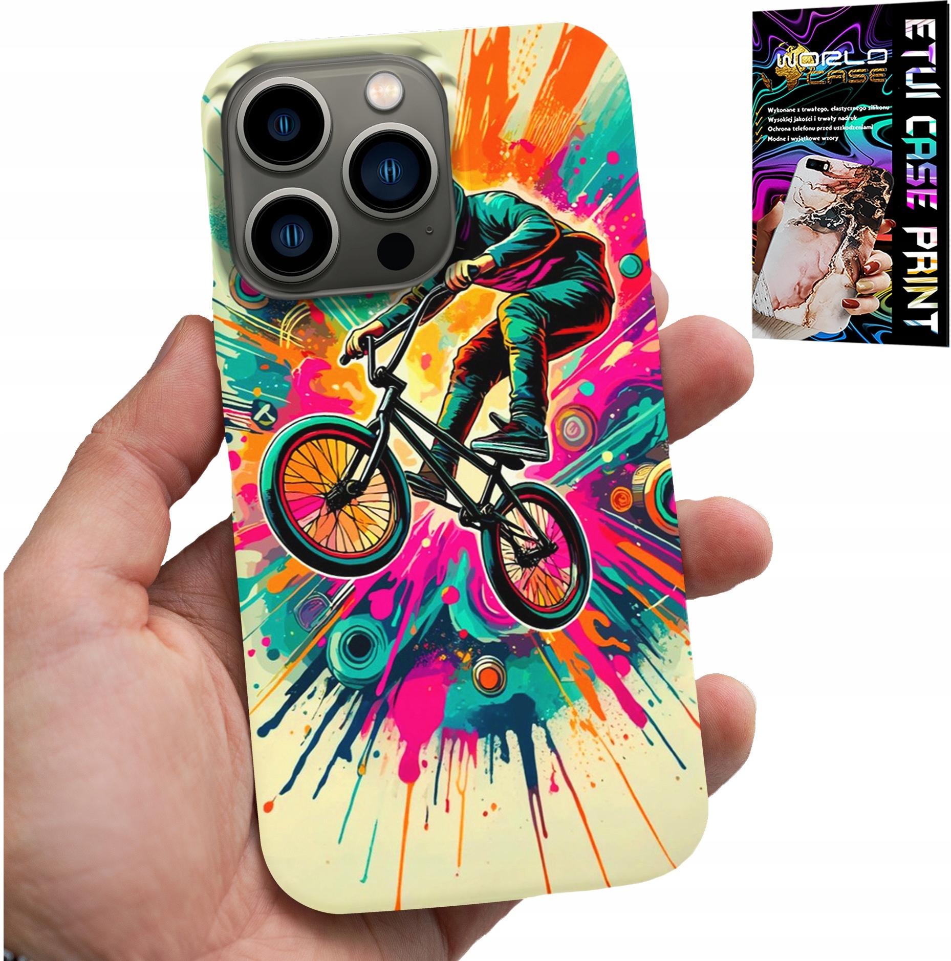 ETUI DO IPHONE 16 PRO MAX - ROWERY BMX TRIKI SPORTY WYCZYNOWE +SZKŁO