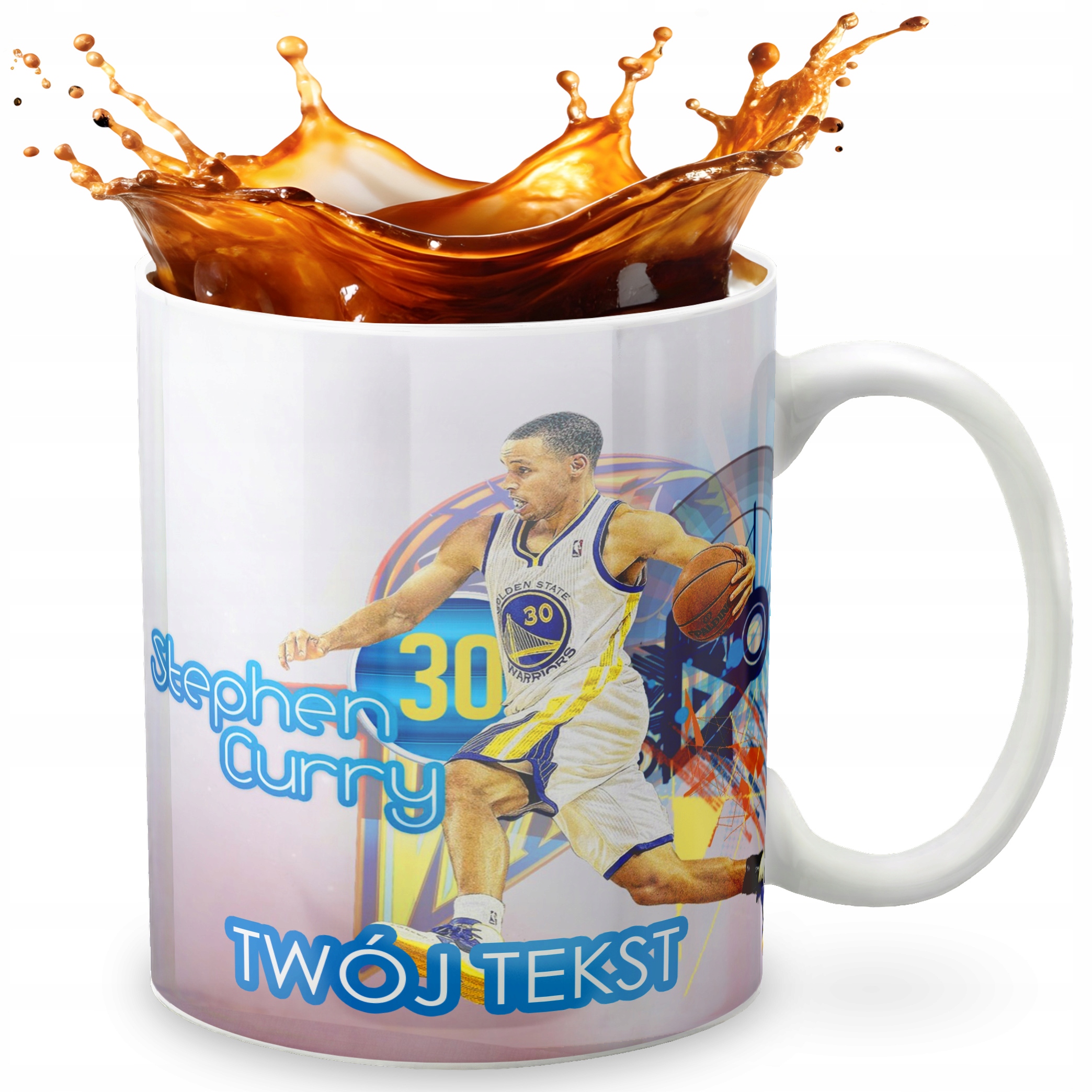 KUBEK 330ml GRAFIKA PREZENT ŚWIĘTA WZÓR - KOSZYKÓWKA SPORT + IMIĘ