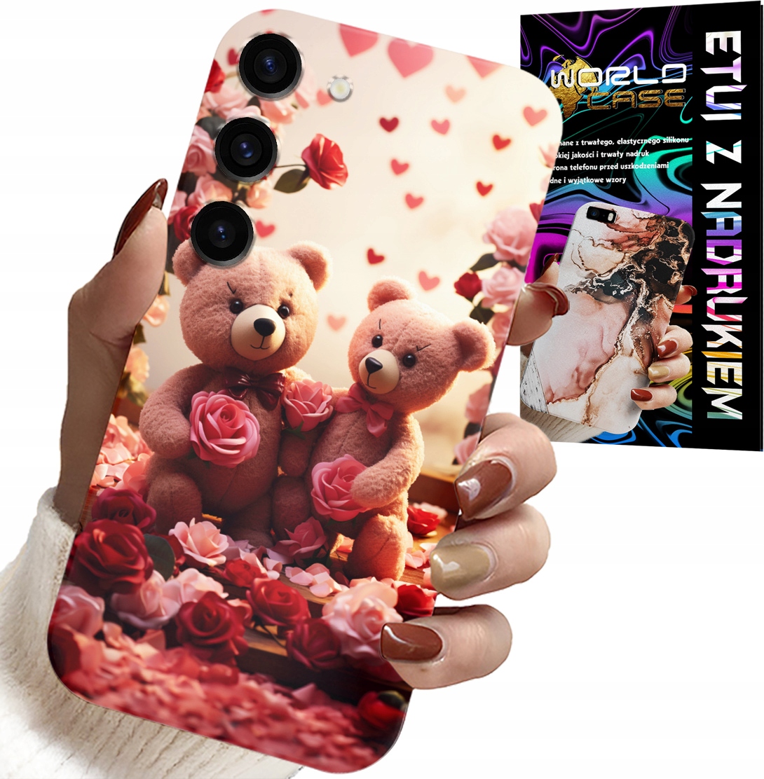 ETUI DO SAMSUNG GALAXY S23 - MISIE, LOVE YOU, SERCA WIELE WZORÓW CASE