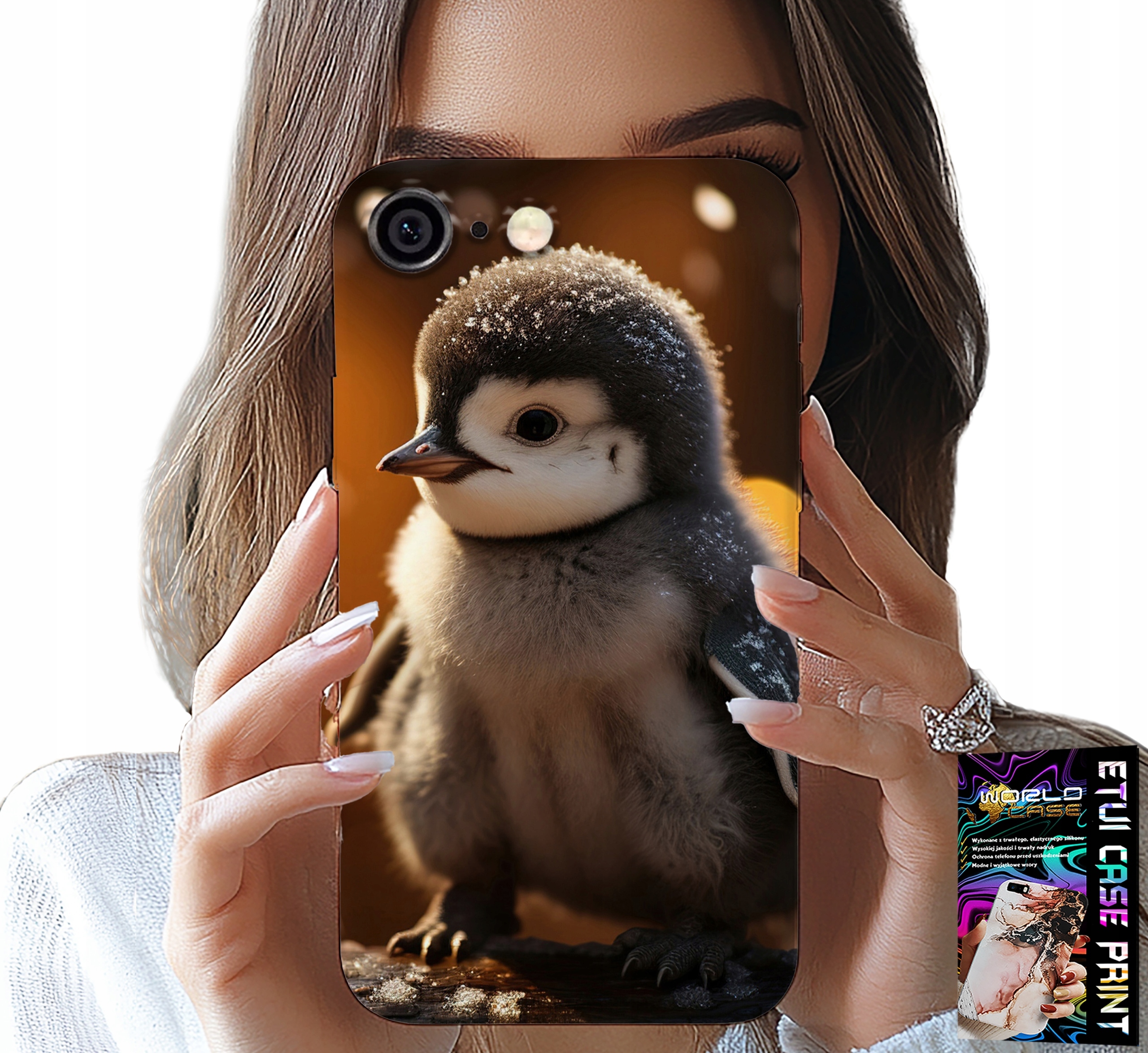 ETUI DO IPHONE ( 6 PLUS ) - SŁODKI PINGWIN, TUPTAK, MADAGASKAR WZORY